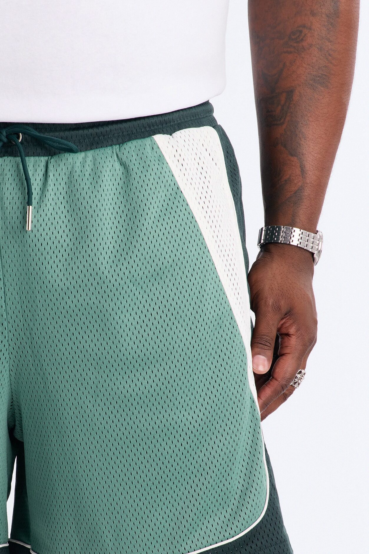 Marcello Relaxed Mesh Short - Green/combo