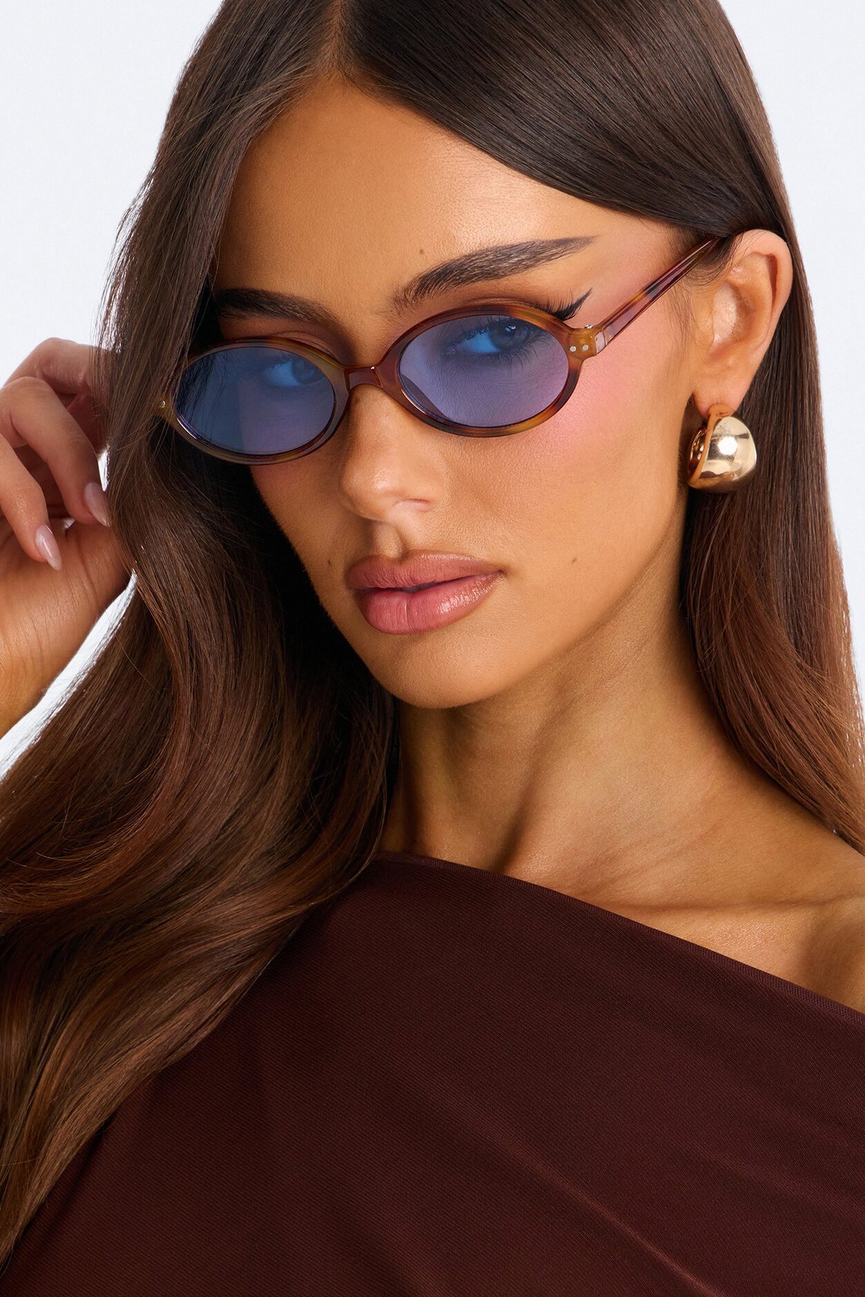 Need To Step Out Sunglasses - Tortoise/Blue