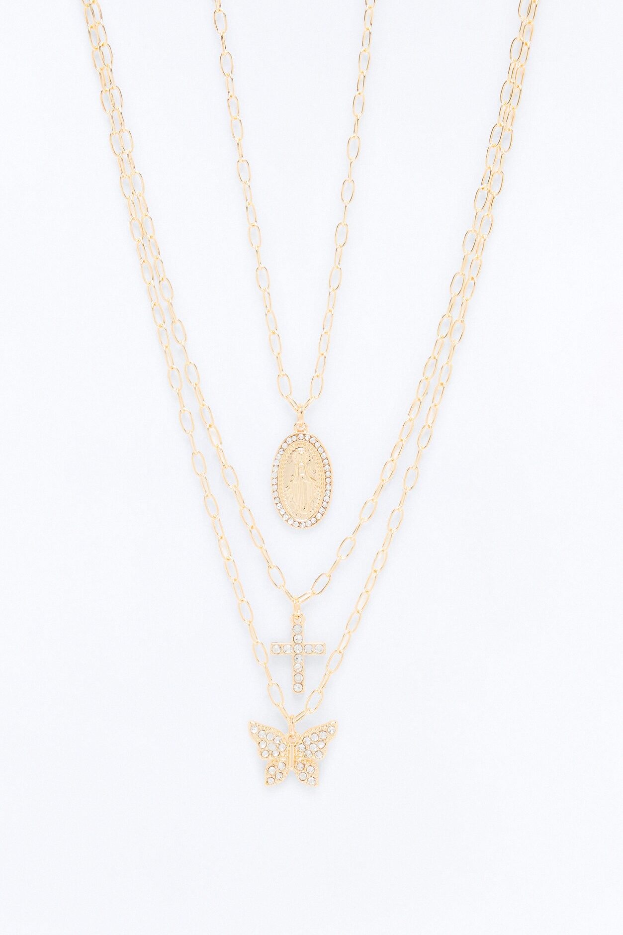 Sweet Moments Together Layered Necklace - Gold