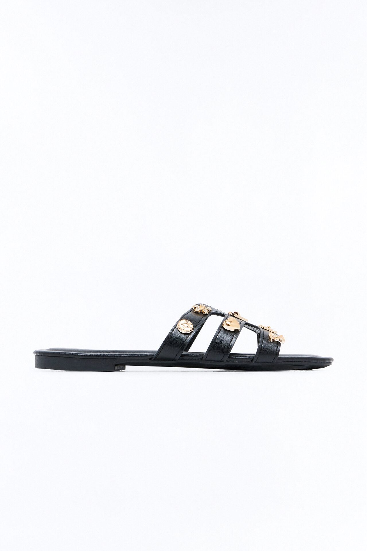 Suvi Charm Sandals - Black