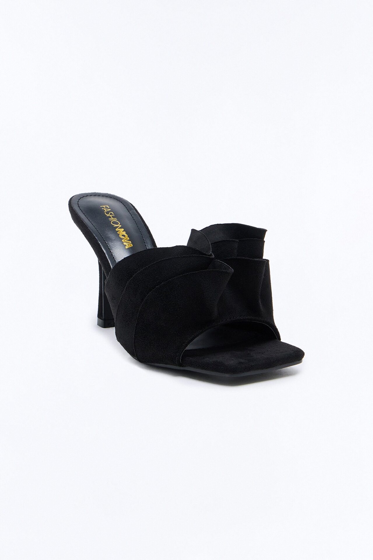 Lanita Ruffle Stiletto Heels - Black
