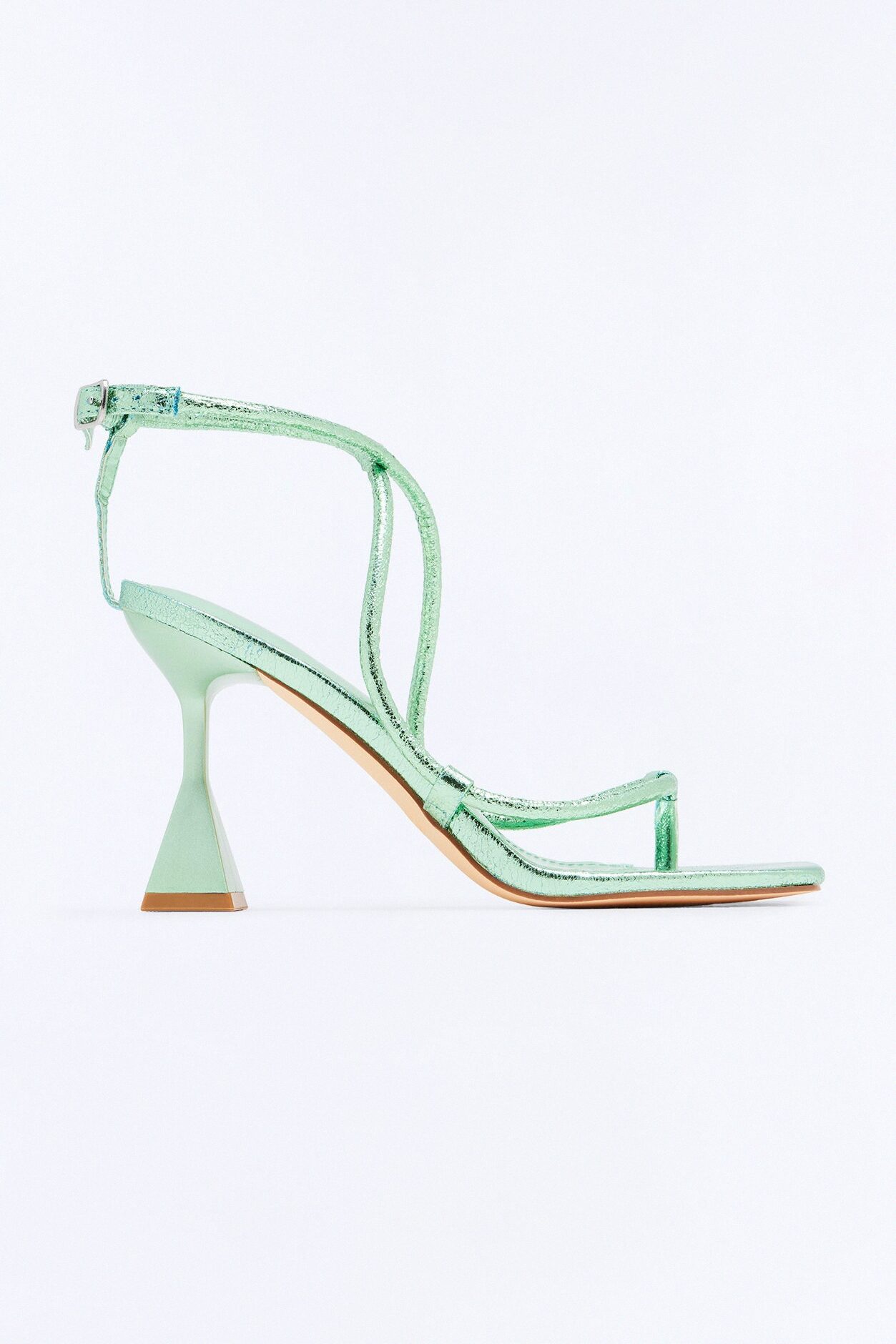 Revily Metallic Novelty Heels - Green