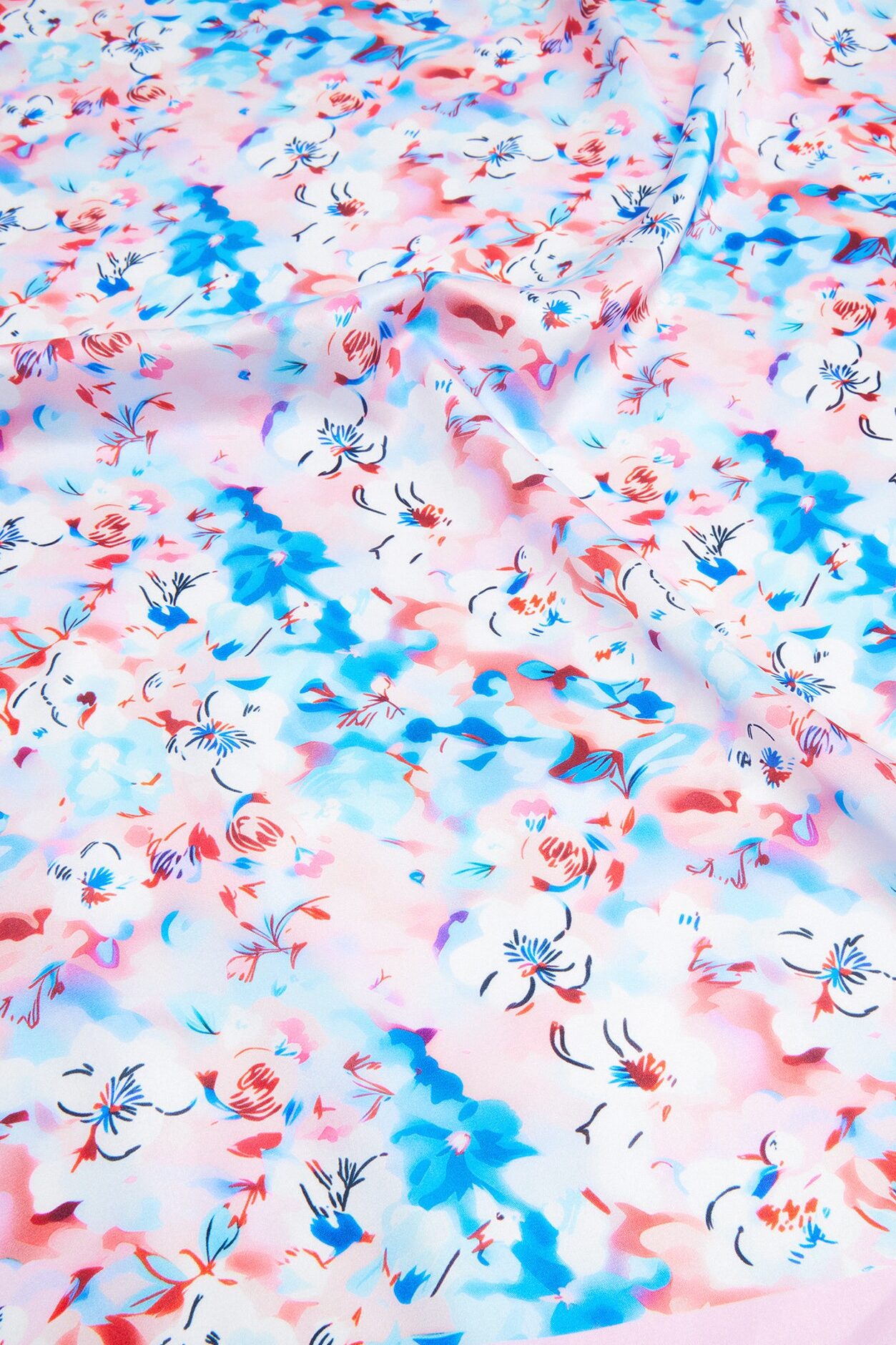 Lost Flowers Head Scarf - Blue/combo