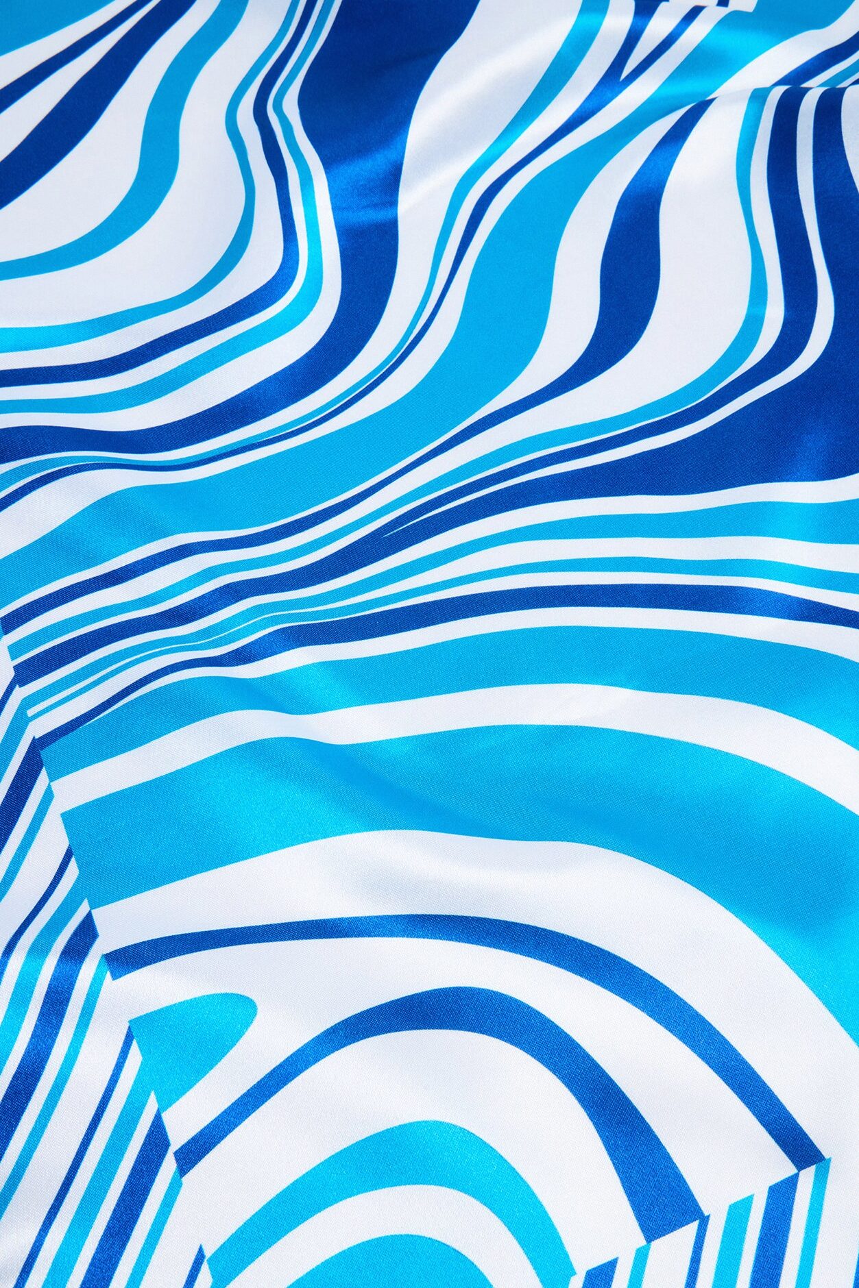 Blue Waves Head Scarf - Blue/combo