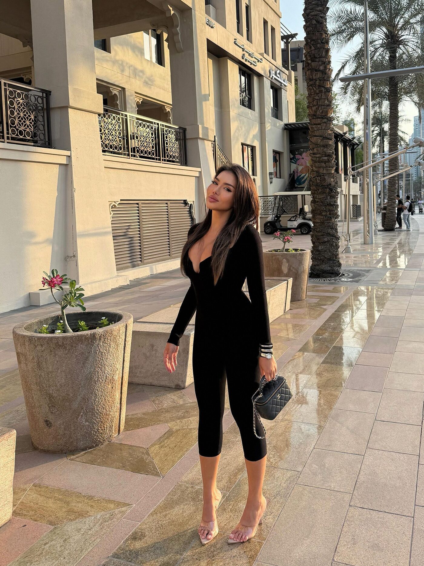Scarlett Snatched Capri Jumpsuit - Black
