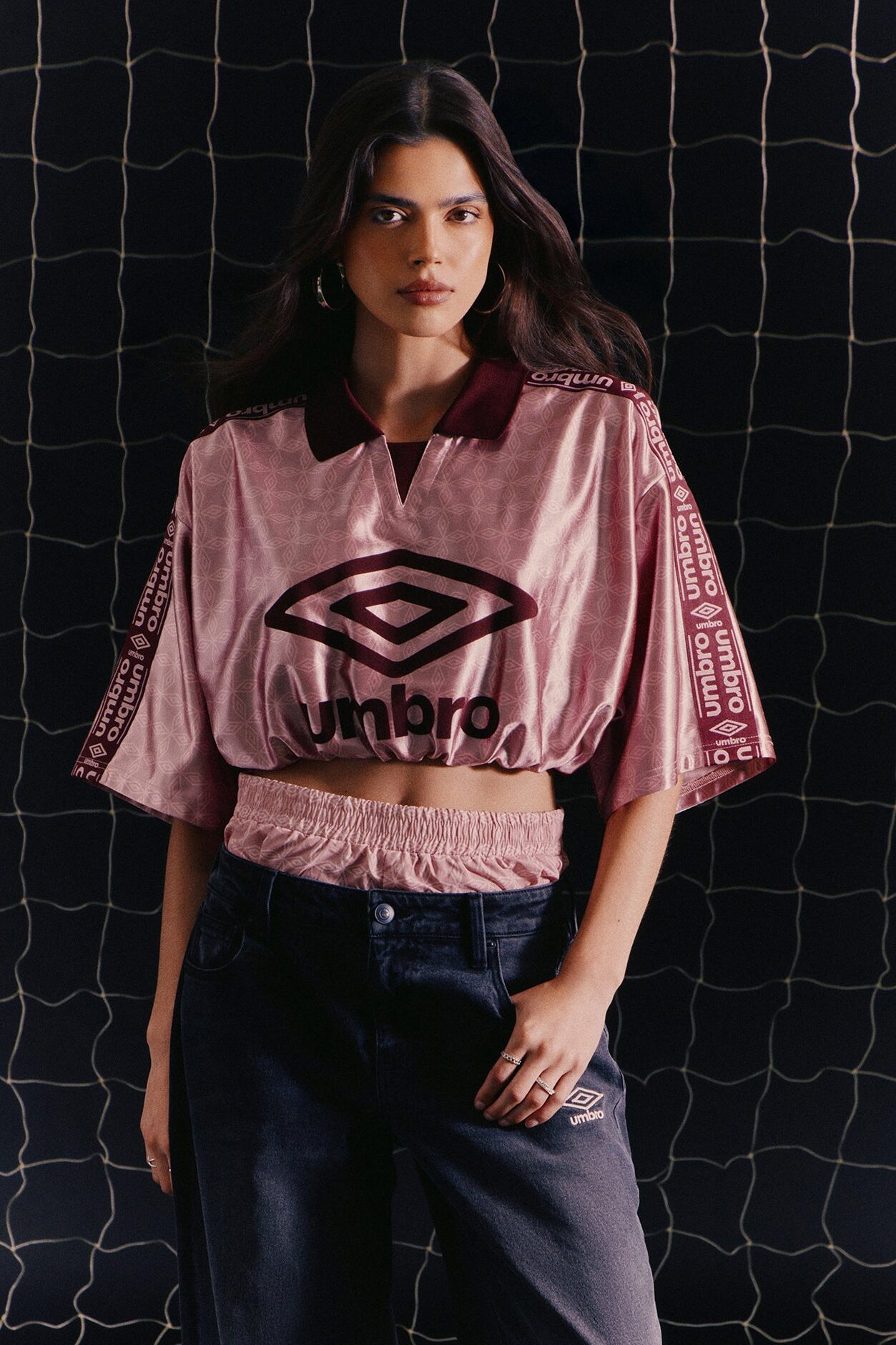 Umbro Girly Cropped Polo - Pink