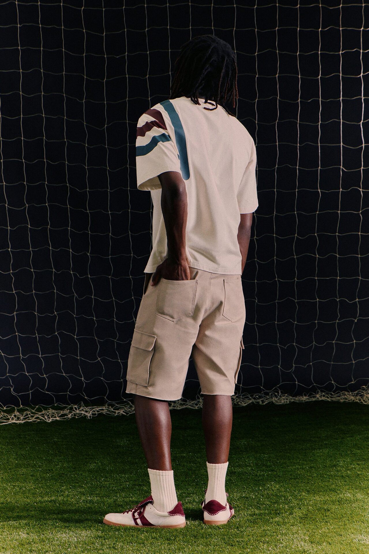 Umbro Large Logo Short Sleeve Tee - Cream/combo