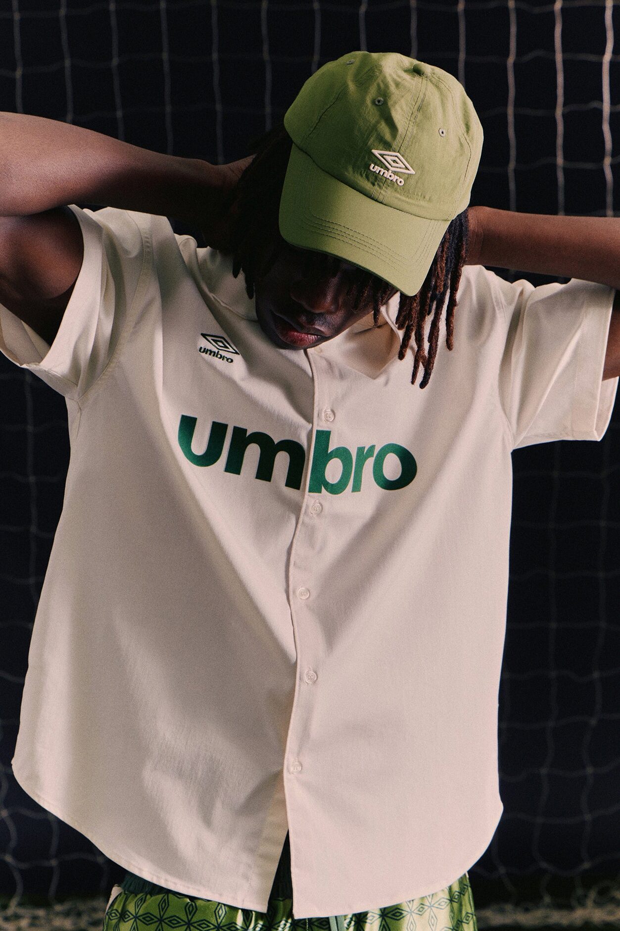 Umbro Short Sleeve Button Up Shirt - Cream