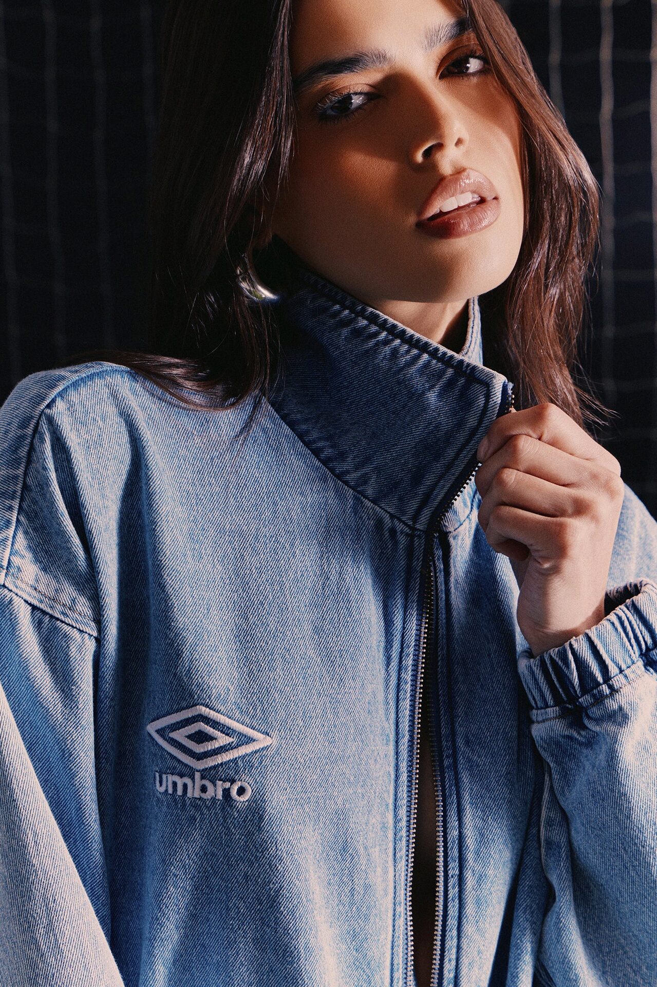 Umbro Denim High Neck Jacket - Denim