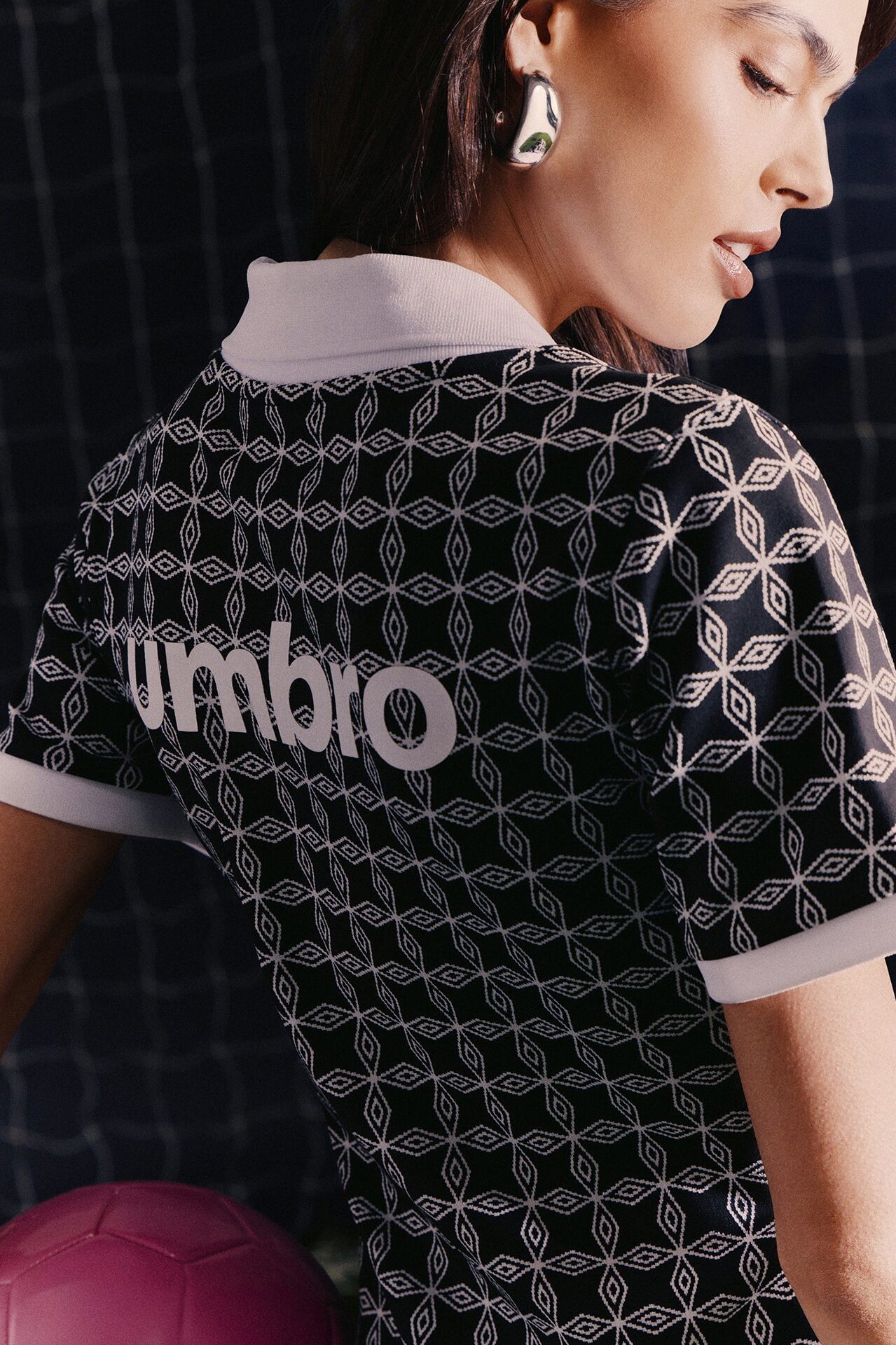 Umbro Short Sleeve Collared Mini Dress - Black