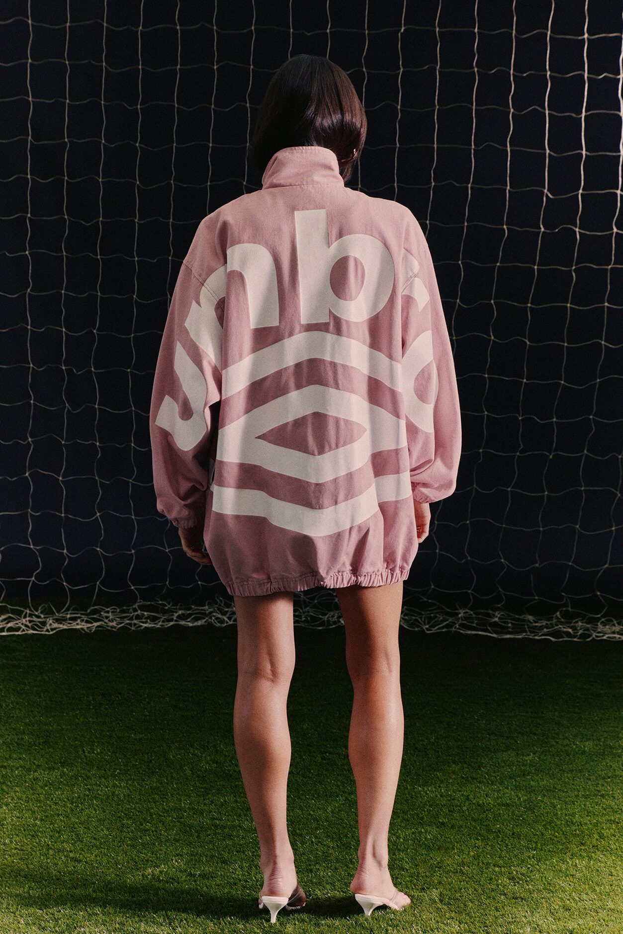 Umbro Denim High Neck Jacket - Pink