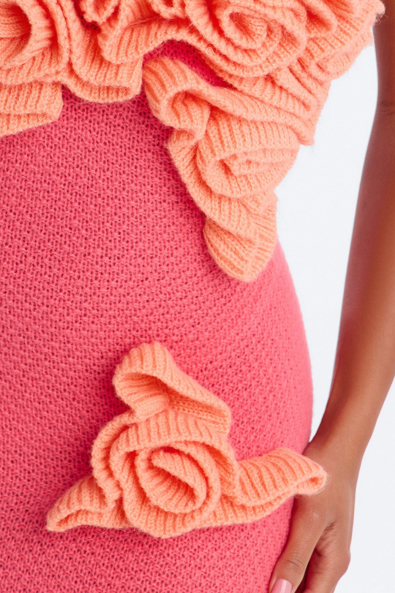Renae Floral Applique Knit Maxi Dress - Pink/combo