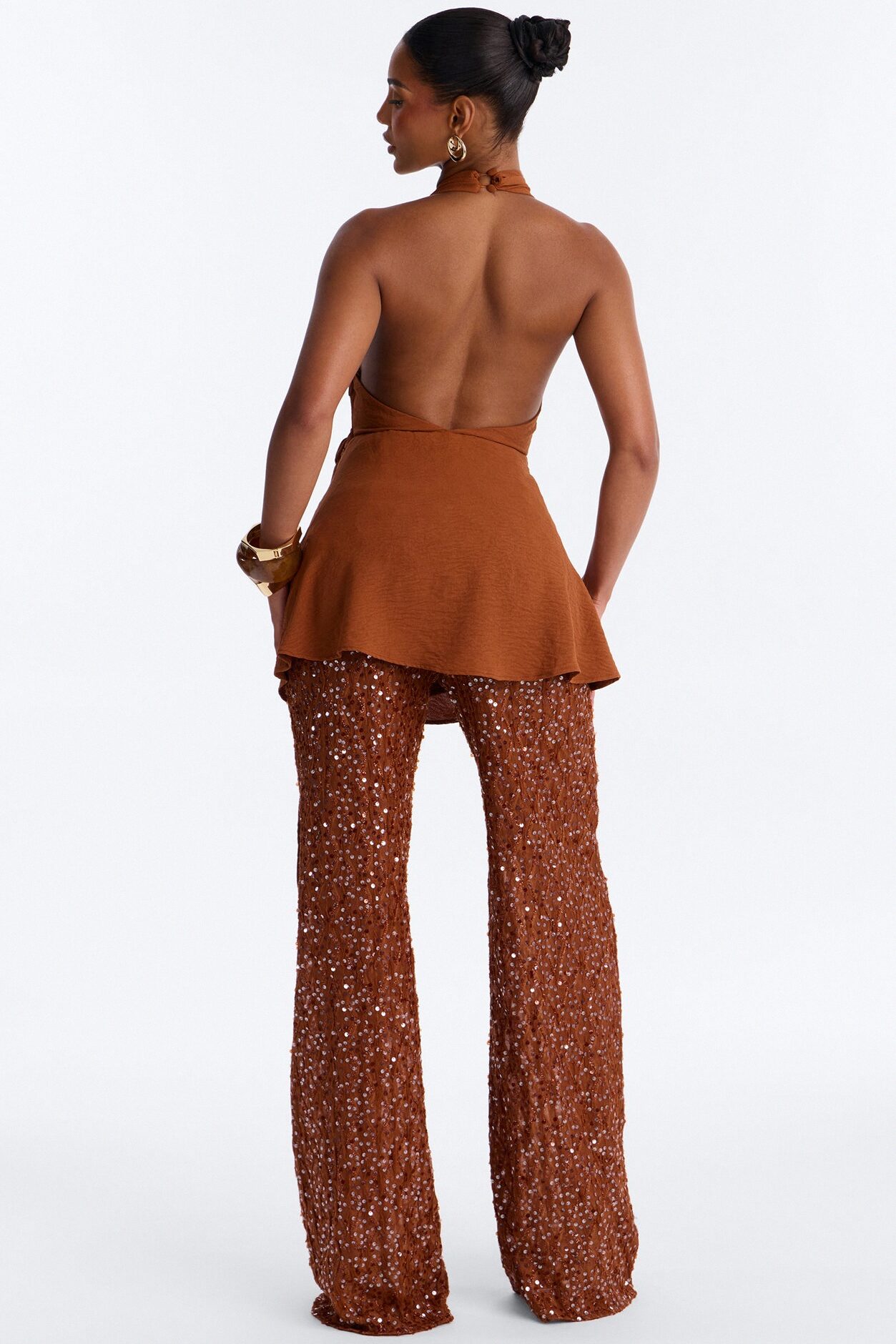 Angel Dreams Sheer Jumpsuit - Chocolate