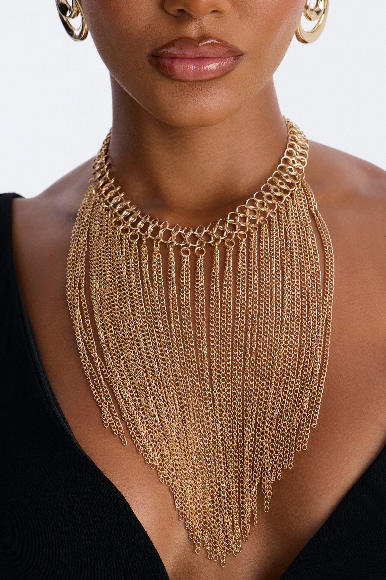 Zaya Fringe Necklace - Gold