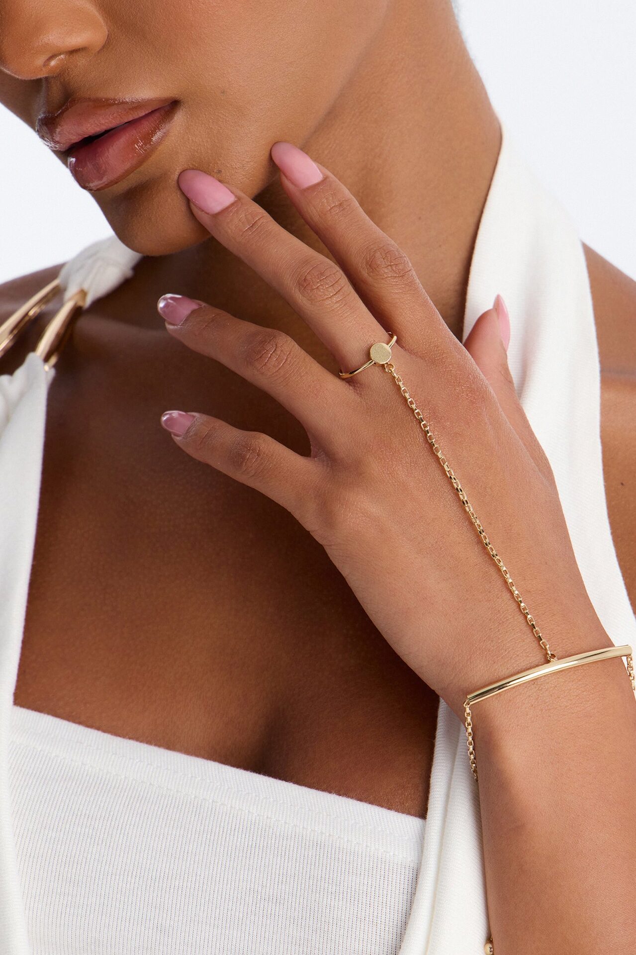 Infinity Link Hand Chain - Gold