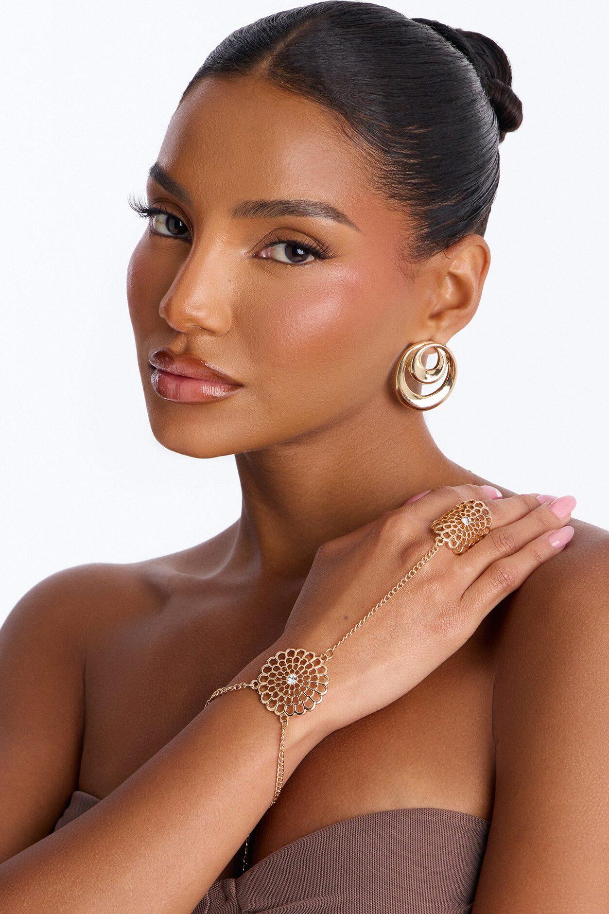 Summer Oasis Hand Chain - Gold