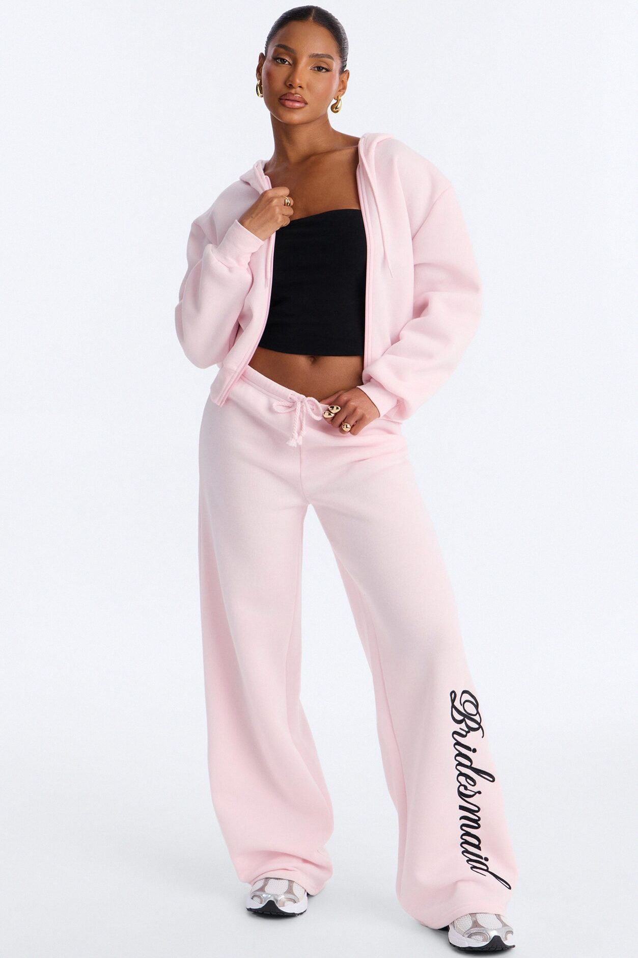 Bridesmaids Only Fleece Pant Set - Light Pink