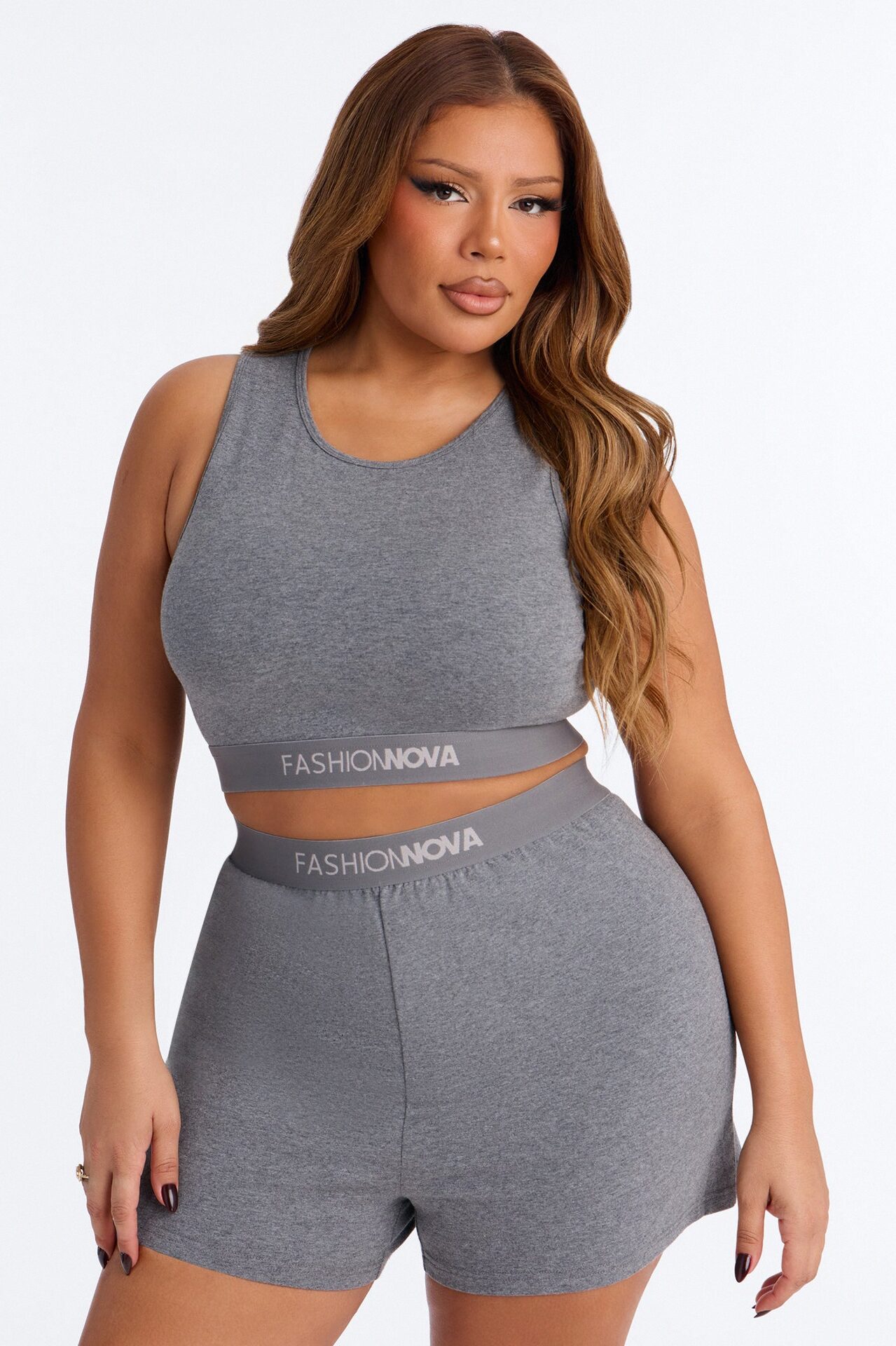 FN Mood High Neck Cotton Bra - Charcoal
