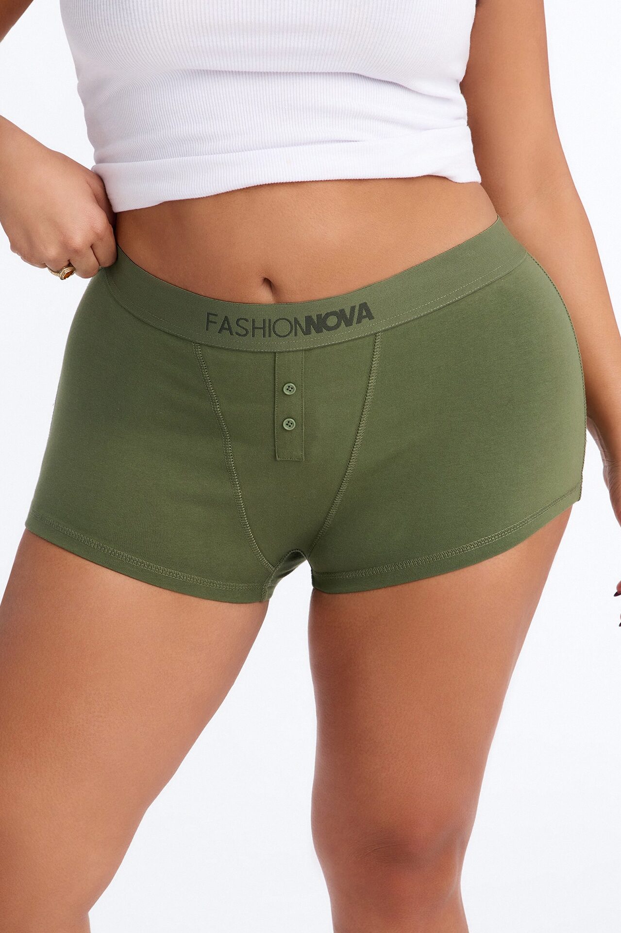 FN Mood Cotton Boyshort - Olive
