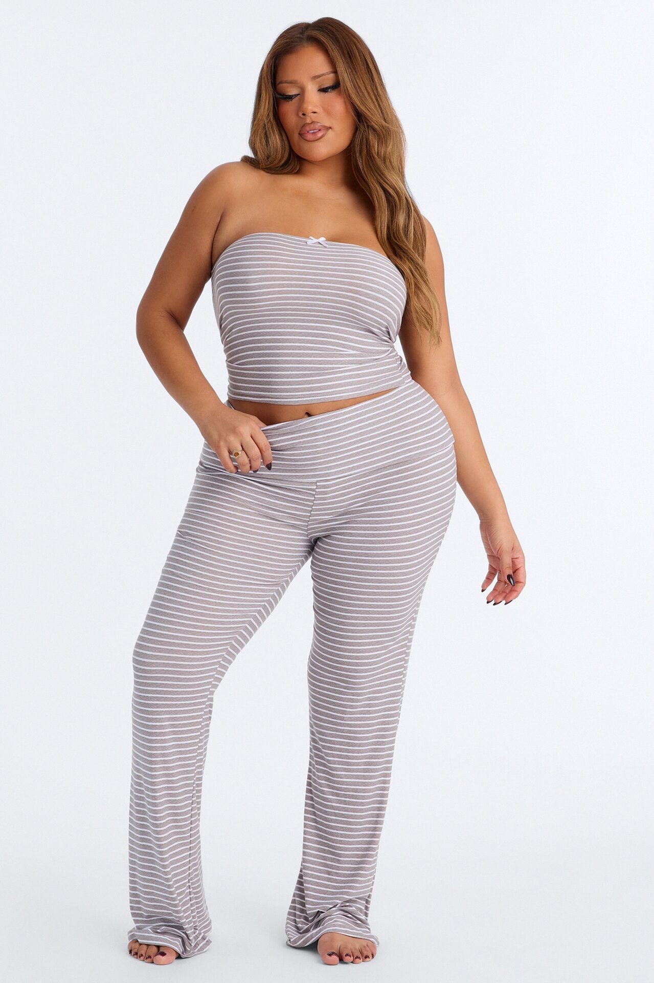 Under The Moonlight 2pc PJ Pant Set - Heather Grey