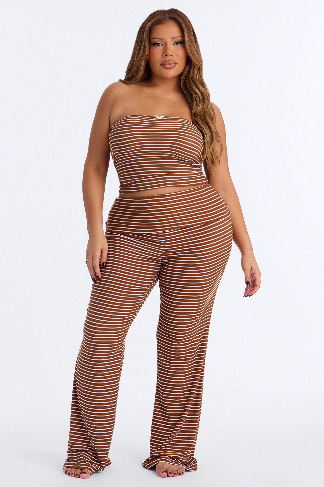 Into The Night 2pc PJ Pant Set - Brown/combo