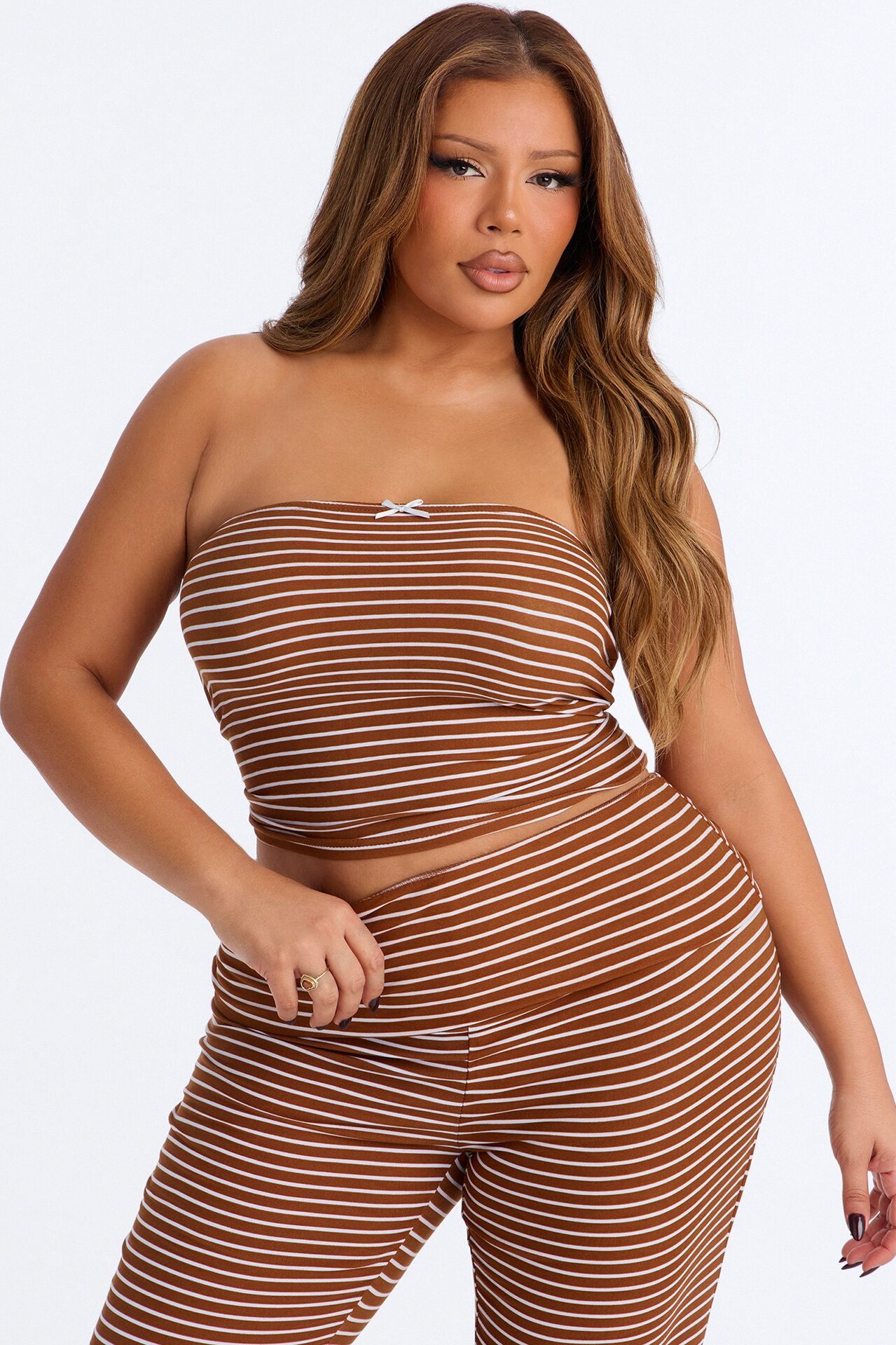 Into The Night 2pc PJ Pant Set - Brown/combo