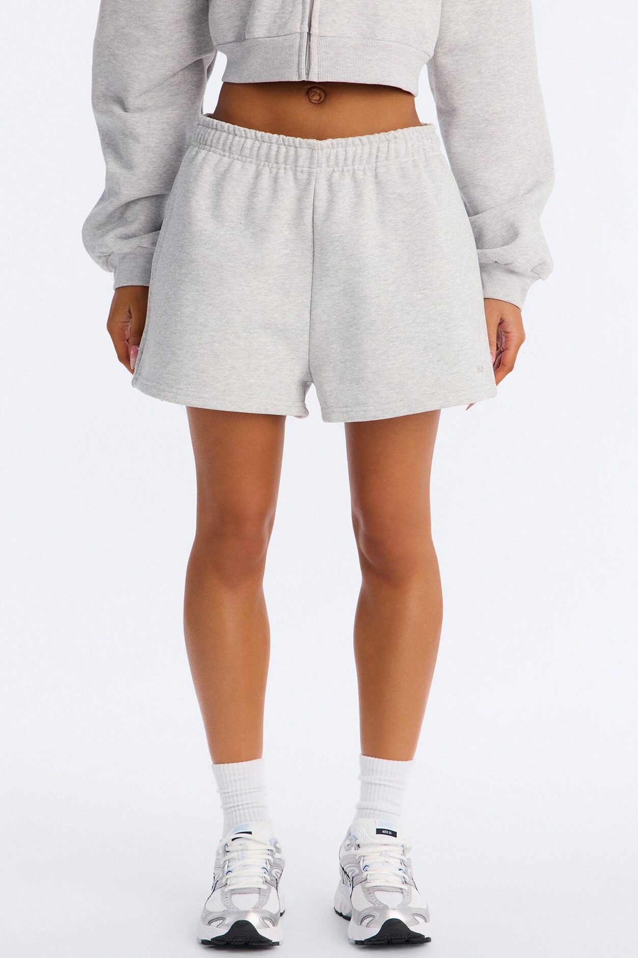Libby Fleece Sweat Short - Heather Grey