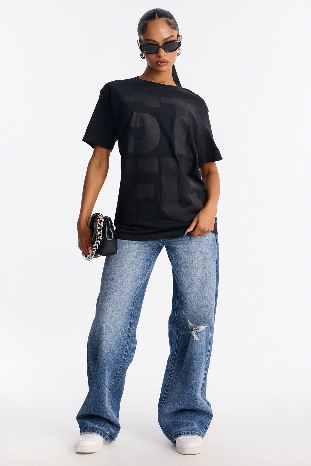 STFU Oversized Tee - Black