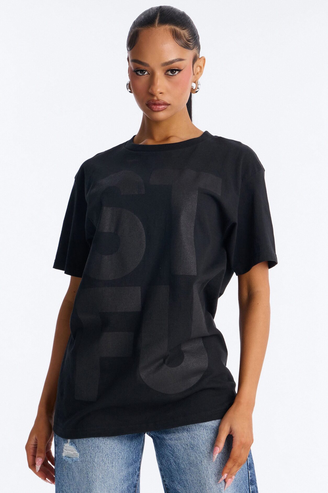 STFU Oversized Tee - Black