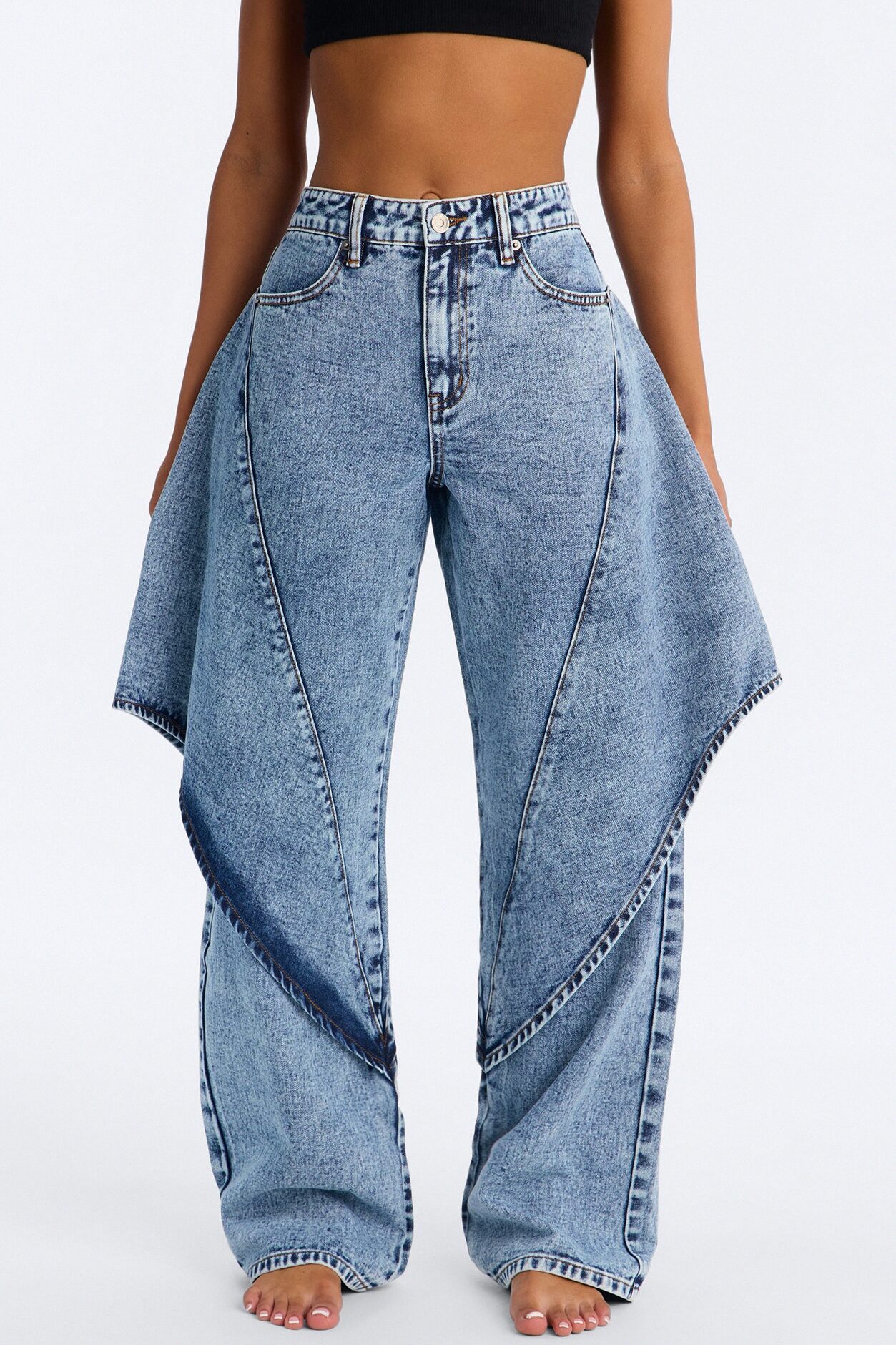 Berlin Non-Stretch Straight Leg Jeans - Medium Wash