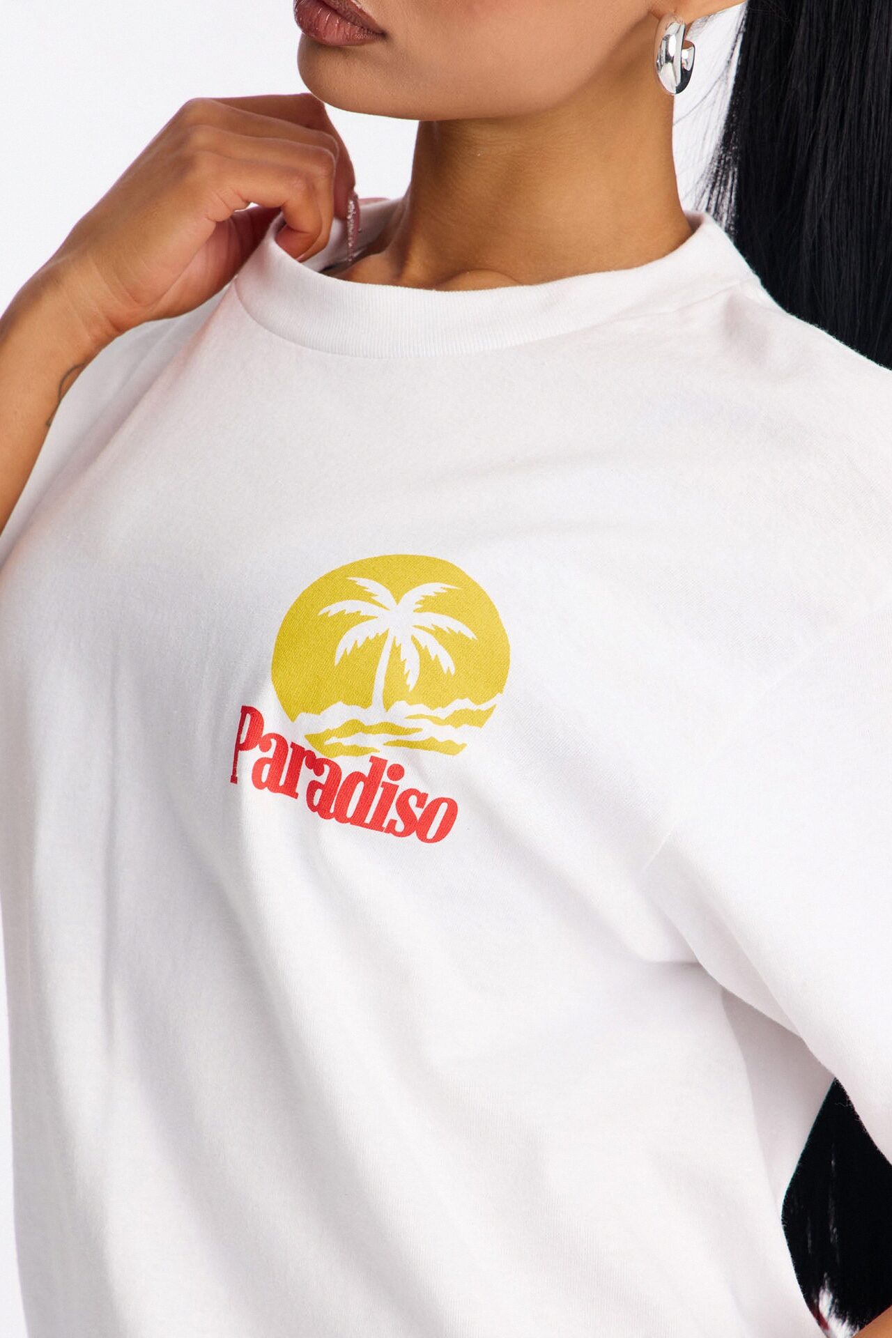Island Paradiso Boxy Tee - White