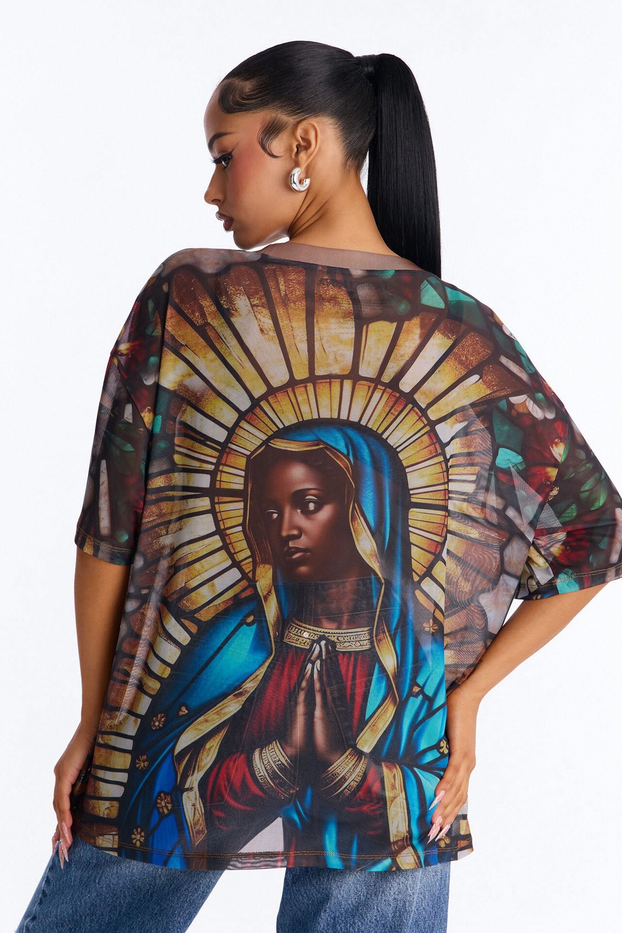 The Religious Women Mesh Tee - Black/combo