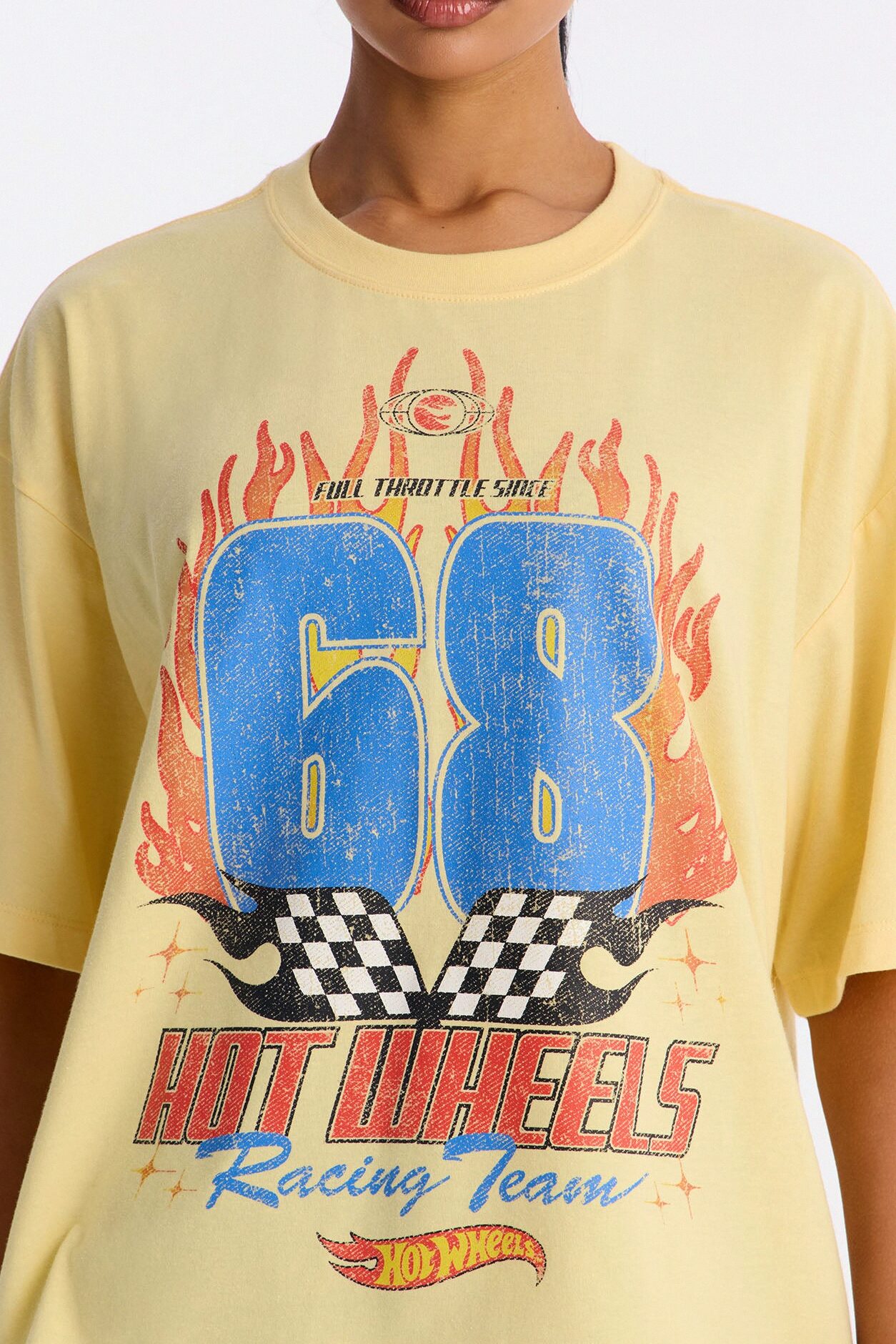 Hot Wheels Boxy Tee - Butter Yellow