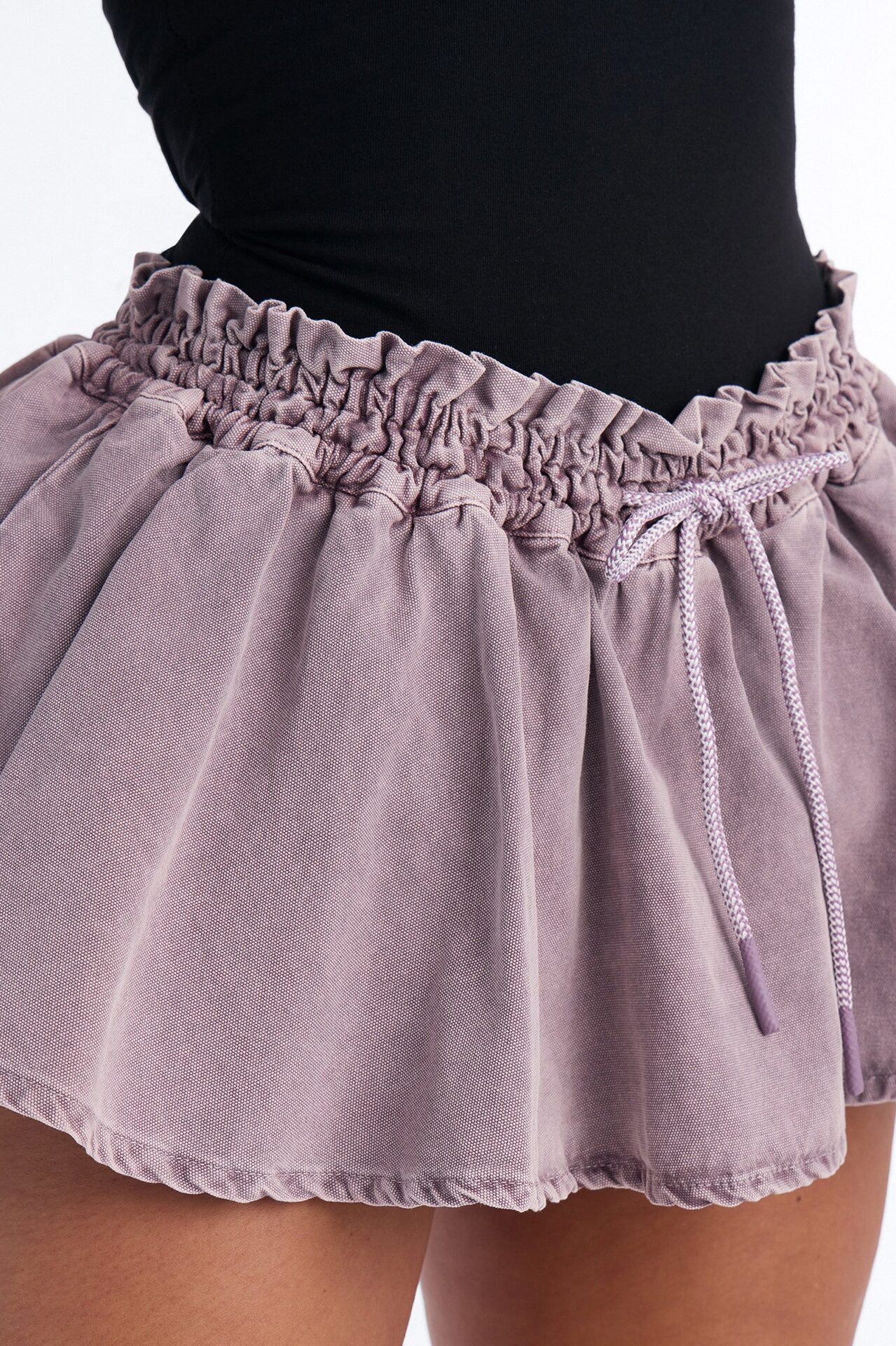 Sport Mode Washed Twill Micro Mini Skort - Purple