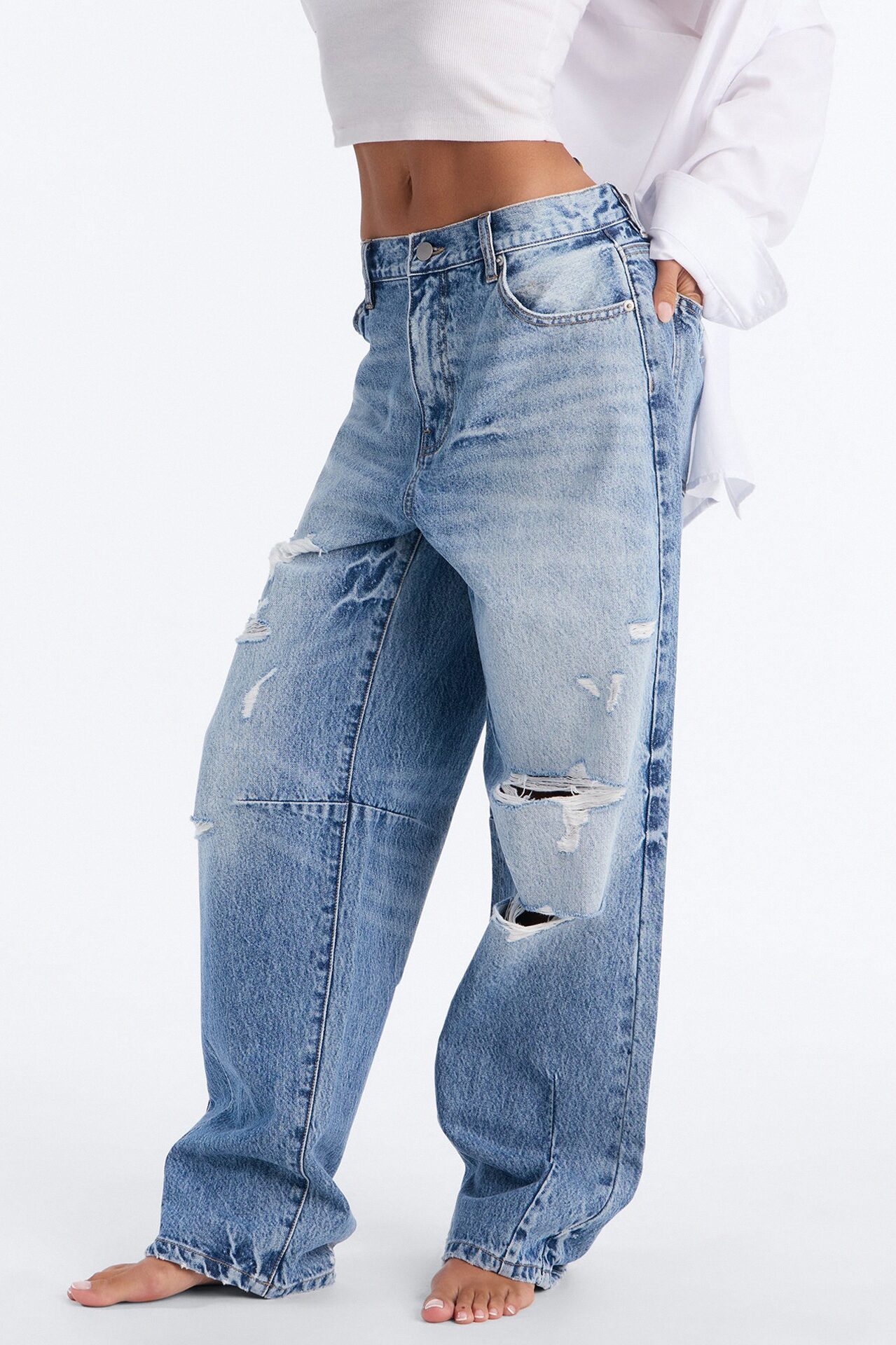 Barcelona Ripped Jeans - Medium Wash