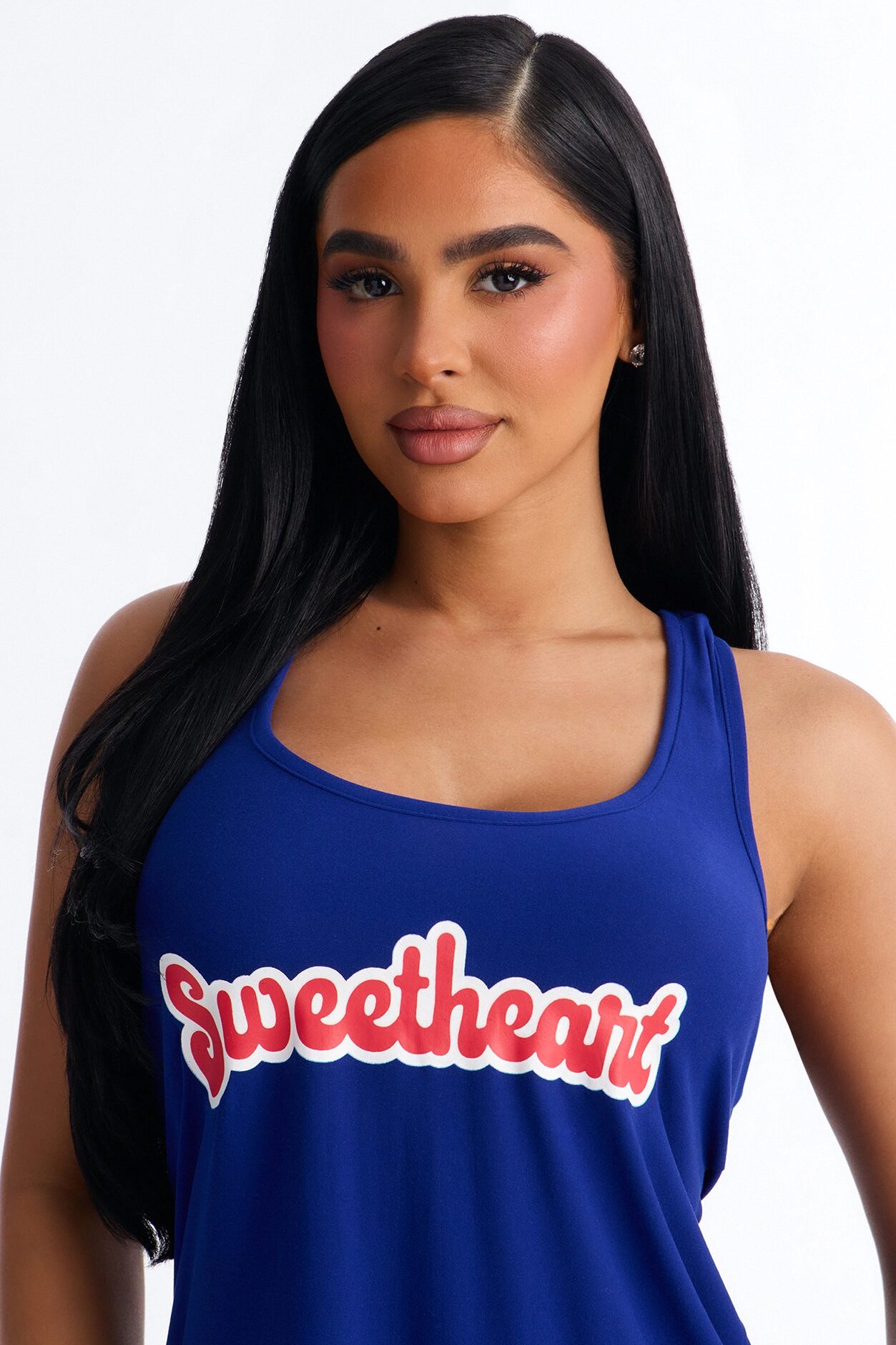 Sweetheart PJ Sleep Dress - Blue/combo