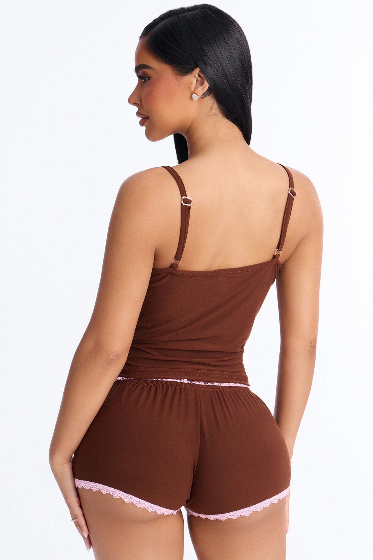 Keep Me Warm PJ Short Set - Chocolate/Combo