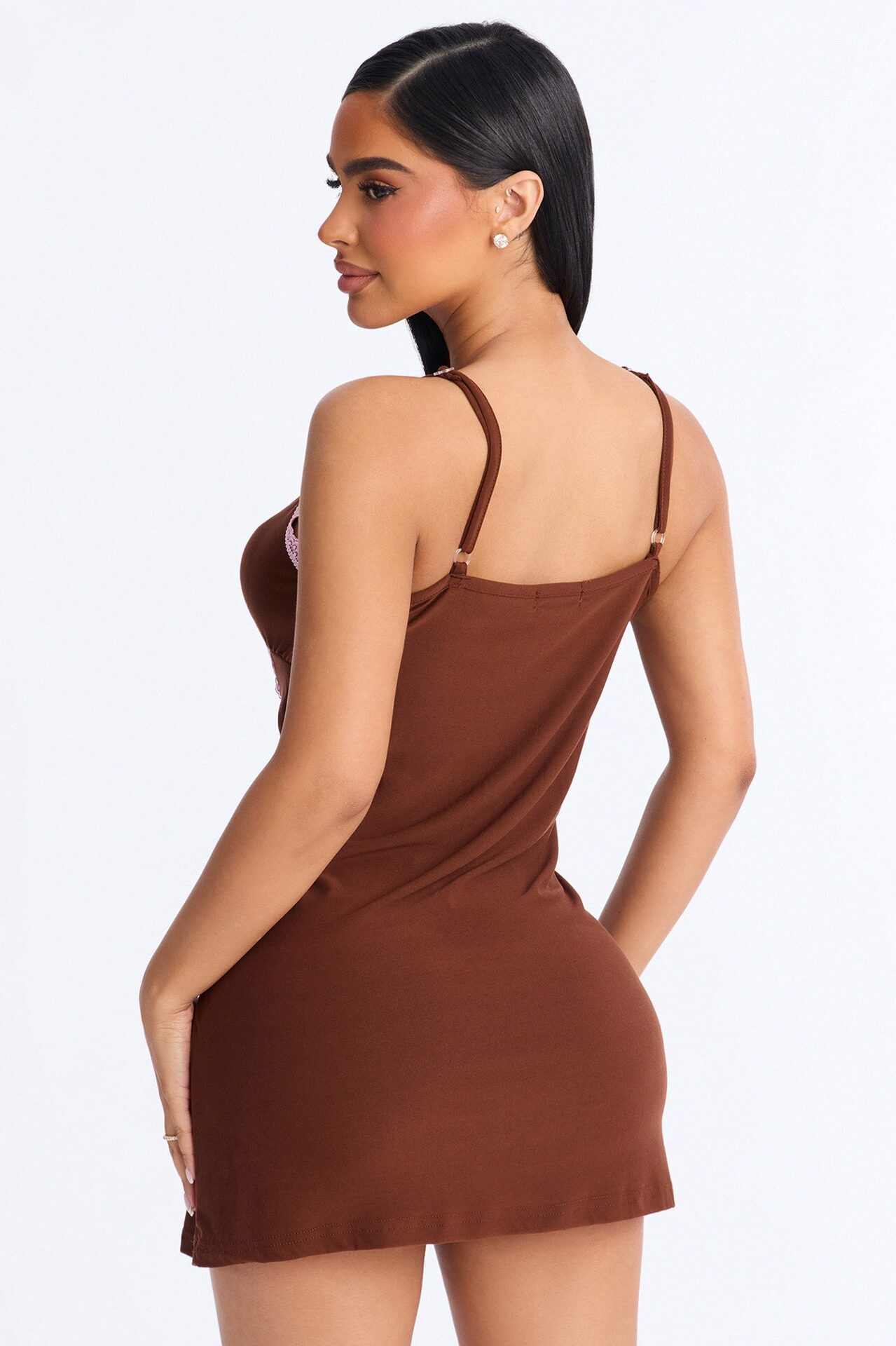 Keep Me Warm PJ Sleep Dress - Brown/combo