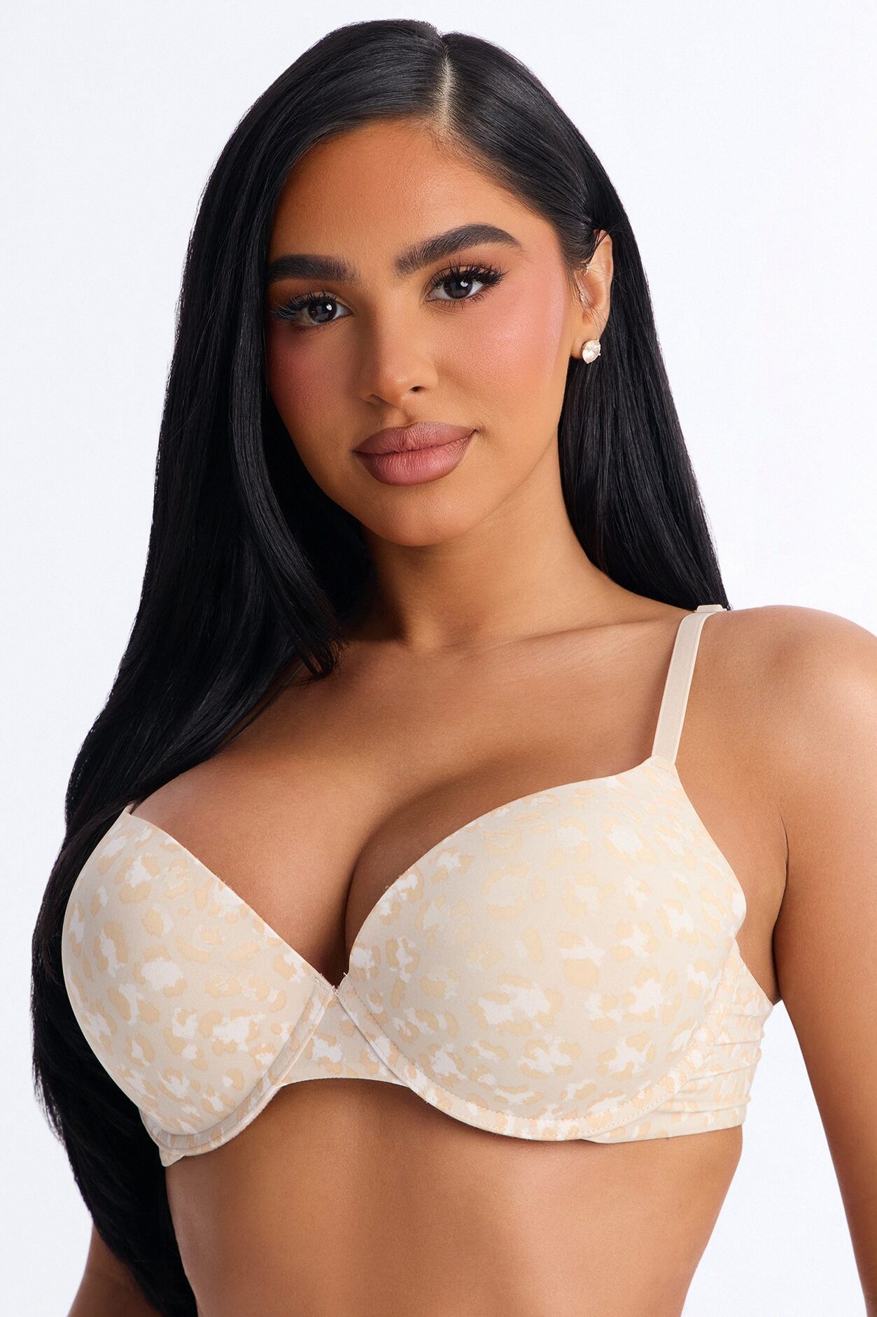 Flexible Fit Comfort Stretch Push Up Bra - Sand/combo