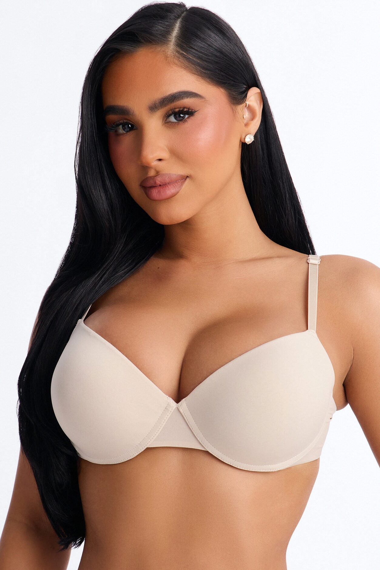 Flexible Fit Extreme Push Up Bra - Stone