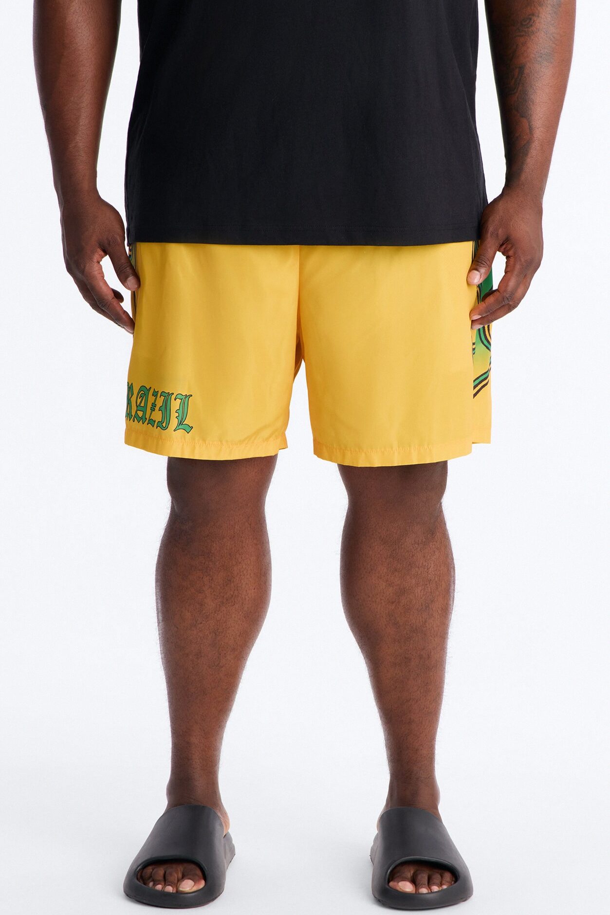 Brazil Circuit Velocity Swim Trunk 7″ - Yellow/combo