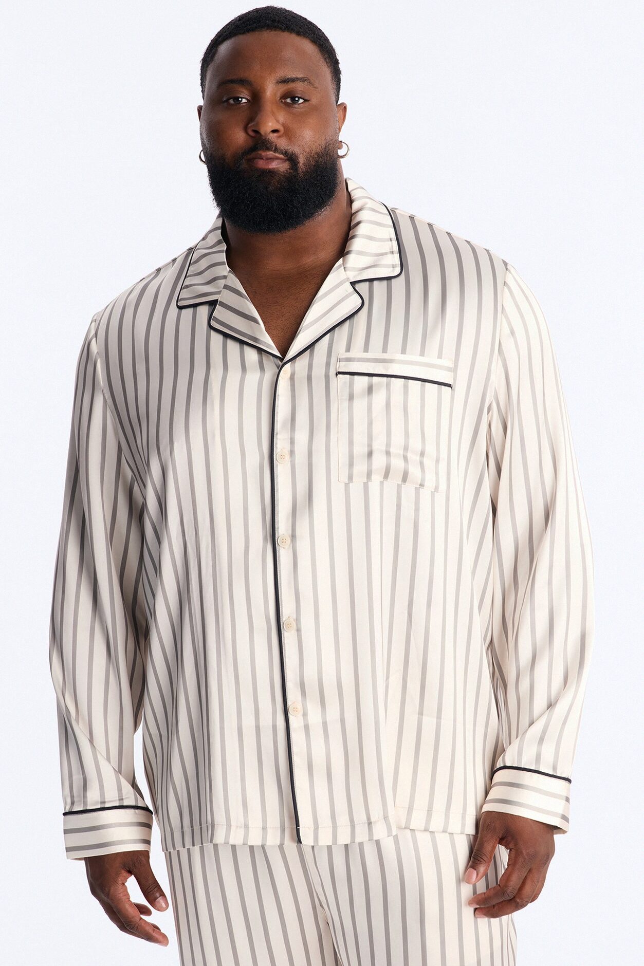 Hudson Stripe Lounge Set - Cream/combo