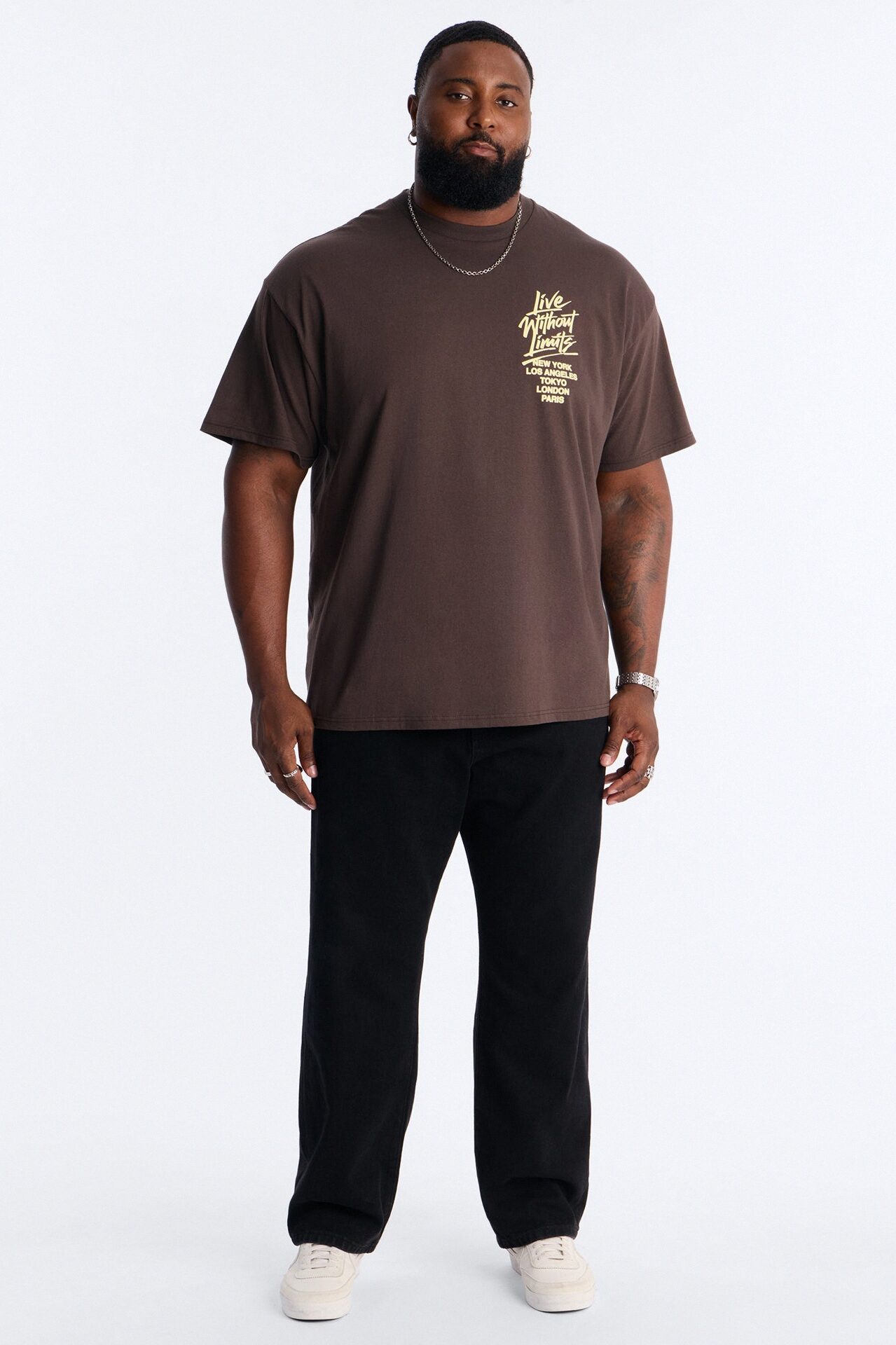 Limitless State Of Mind Oversized Short Sleeve Tee - Brown