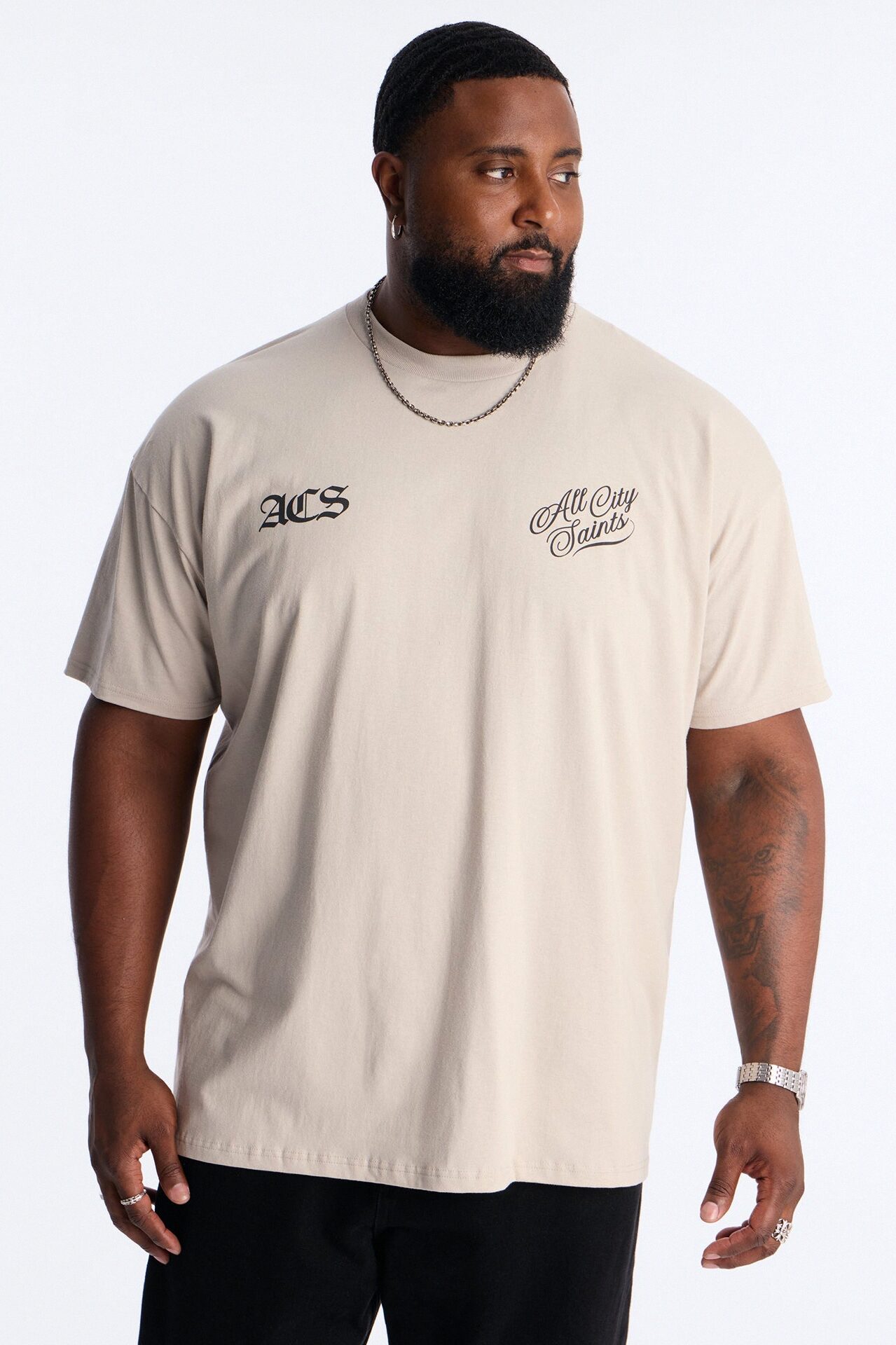 All City Saints Oversized Short Sleeve Tee - Grey