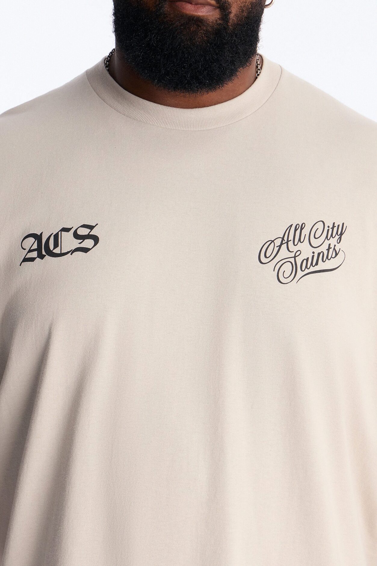 All City Saints Oversized Short Sleeve Tee - Grey