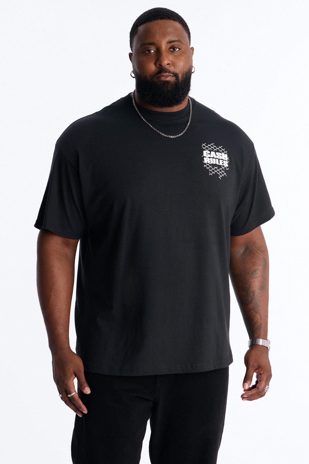 Cash Rules Oversized Short Sleeve Tee - Black