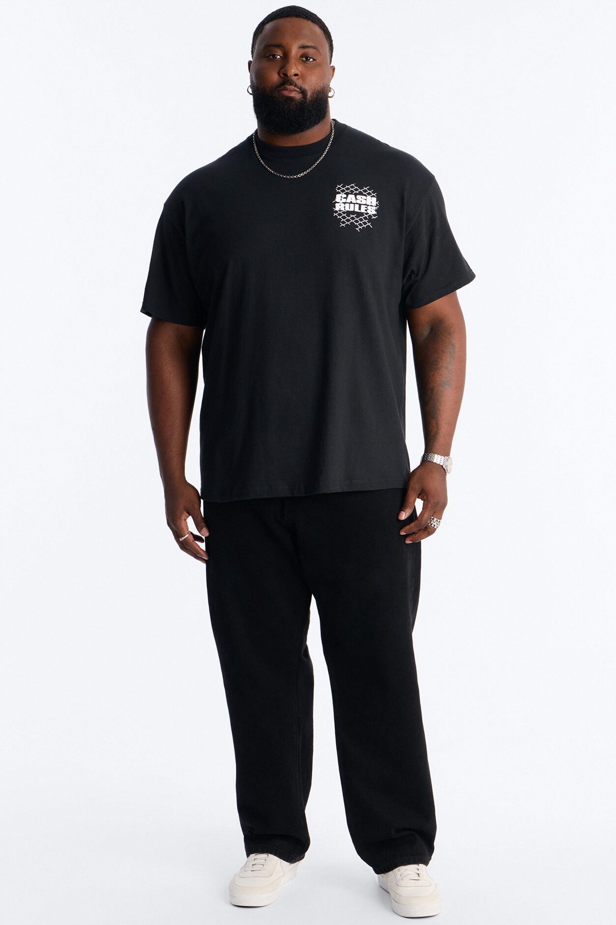 Cash Rules Oversized Short Sleeve Tee - Black