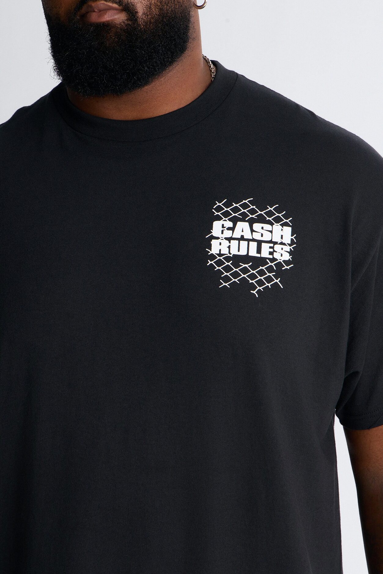 Cash Rules Oversized Short Sleeve Tee - Black