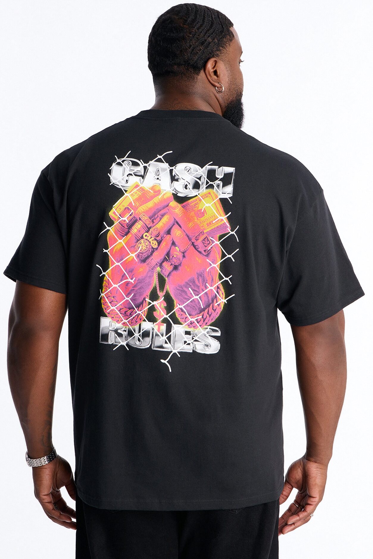 Cash Rules Oversized Short Sleeve Tee - Black