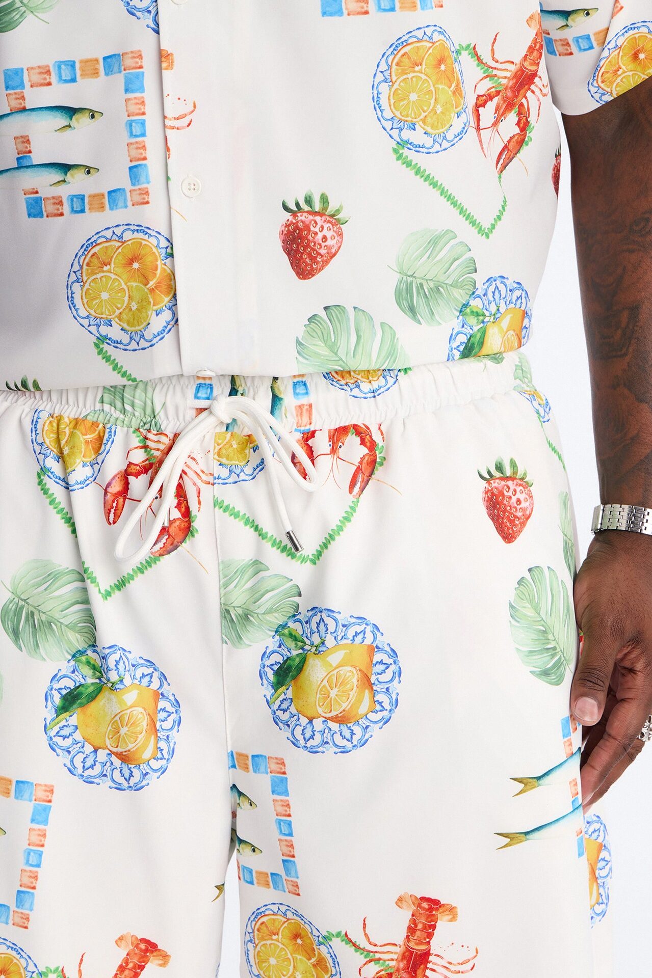 Relaxed Solaire Peel Short - White/combo